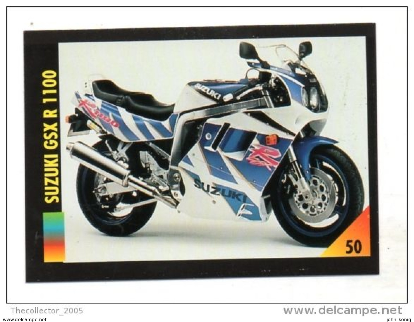 FIGURINA TRADING CARDS - LA MIA MOTO - MY MOTORBIKE - MASTERS EDIZIONI (1993) - SUZUKI GSX R 1100 - Motoren