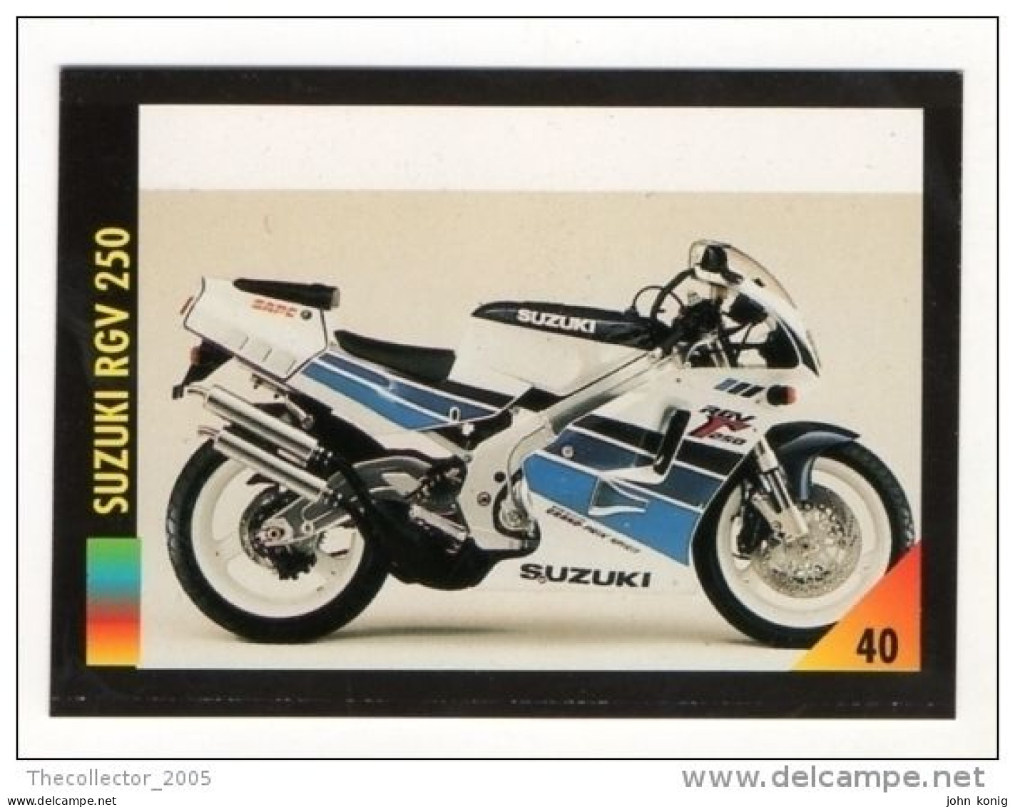FIGURINA TRADING CARDS - LA MIA MOTO - MY MOTORBIKE - MASTERS EDIZIONI (1993) - SUZUKI RGV 250 - Motoren