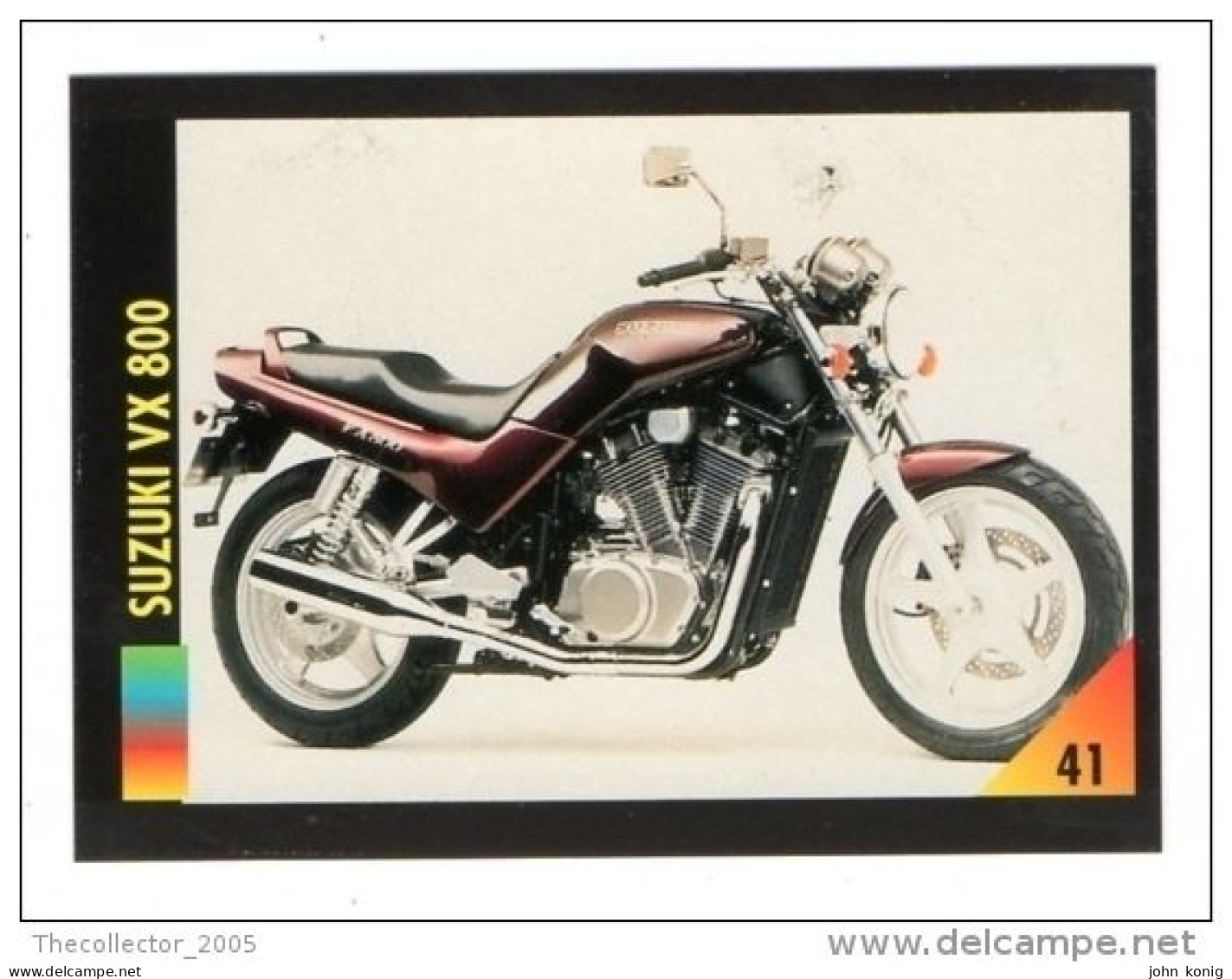 FIGURINA TRADING CARDS - LA MIA MOTO - MY MOTORBIKE - MASTERS EDIZIONI (1993) - SUZUKI VX 800 - Moteurs