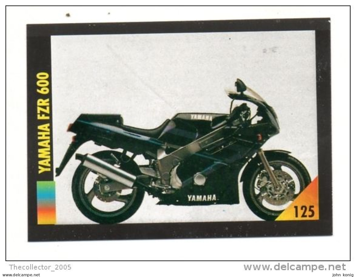 FIGURINA TRADING CARDS - LA MIA MOTO - MY MOTORBIKE - MASTERS EDIZIONI (1993) - YAMAHA XJ FZR 600 - Moteurs