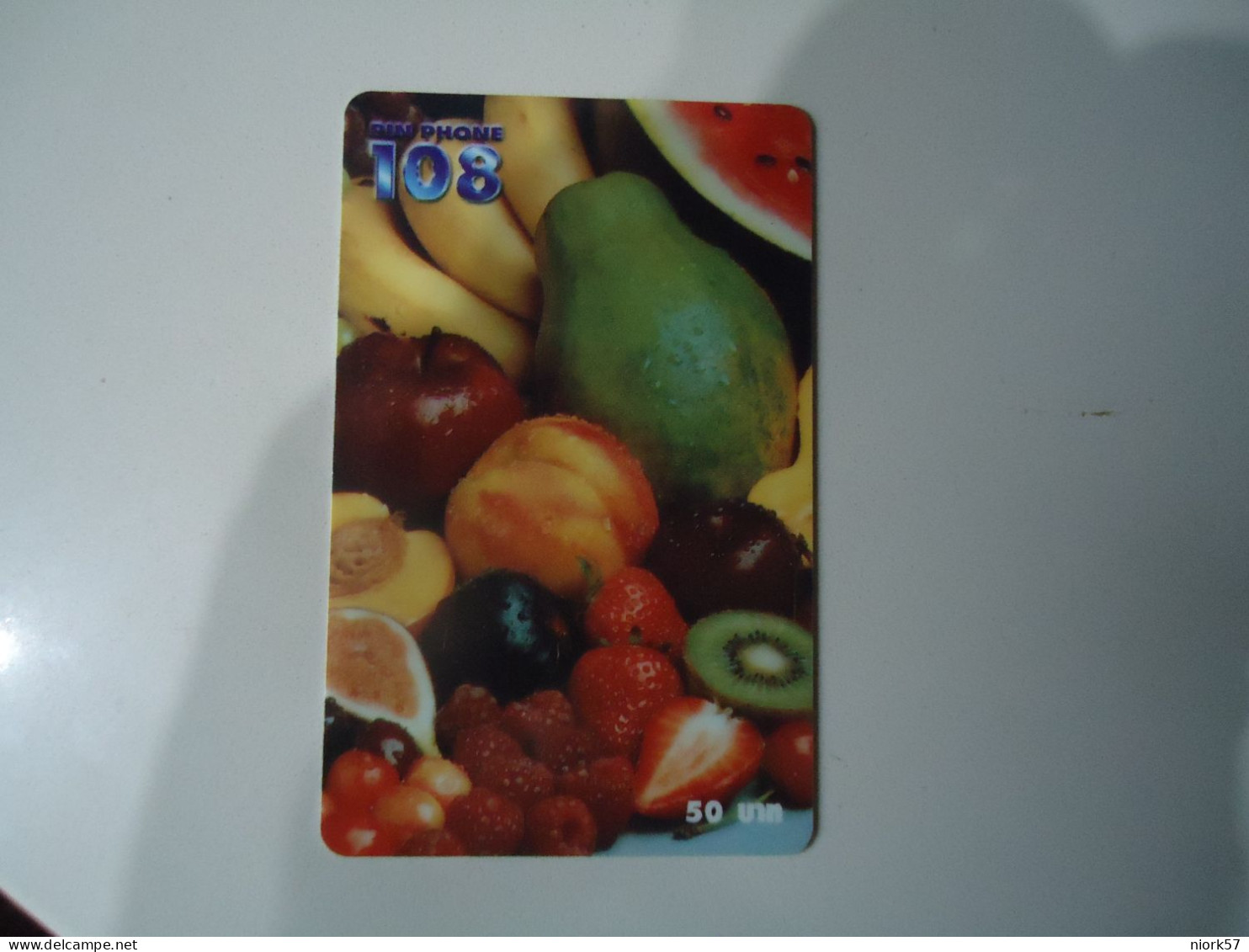 THAILAND USED  CARDS PIN 108   FOOD FRUIT - Lebensmittel