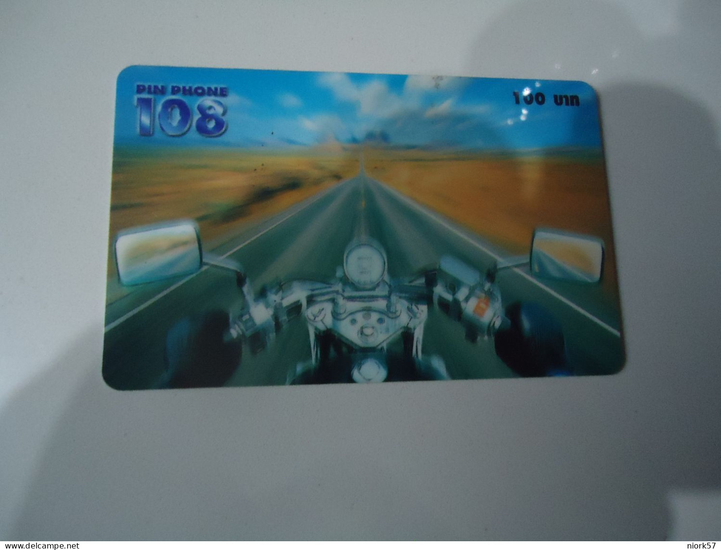 THAILAND USED CARDS PIN 108  SPORTS  MOTORBIKES RASSING - Motorbikes