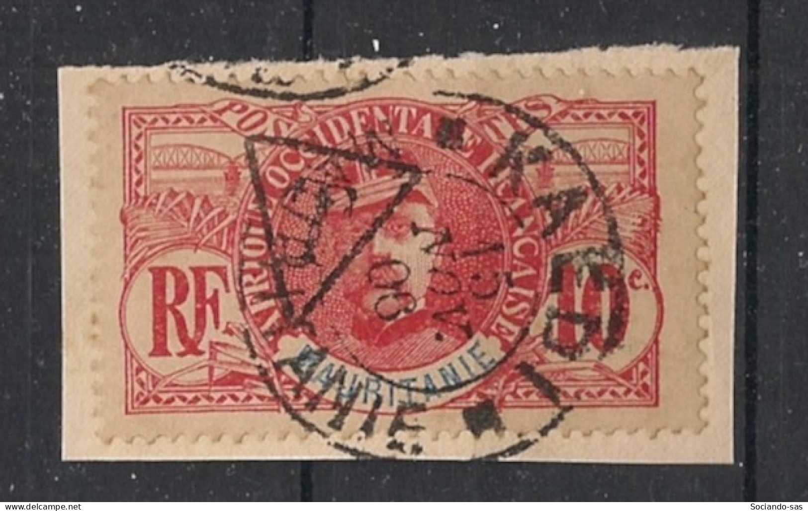 MAURITANIE - 1906 - Taxe TT N°YT. 2 - Faidherbe 10c Rose - Oblitéré Sur Fragment / Used - Usati