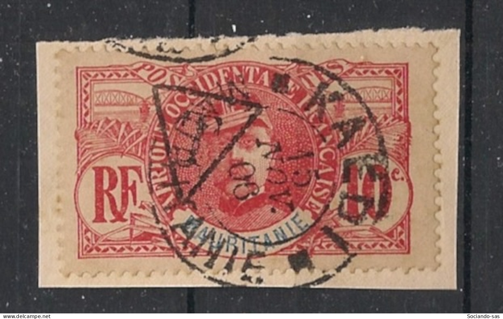 MAURITANIE - 1906 - Taxe TT N°YT. 2 - Faidherbe 10c Rose - Oblitéré Sur Fragment / Used - Oblitérés