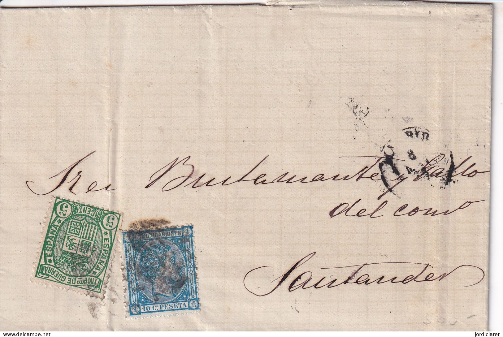 CARTA 1877 MADRID A  SANTANDER - Lettres & Documents