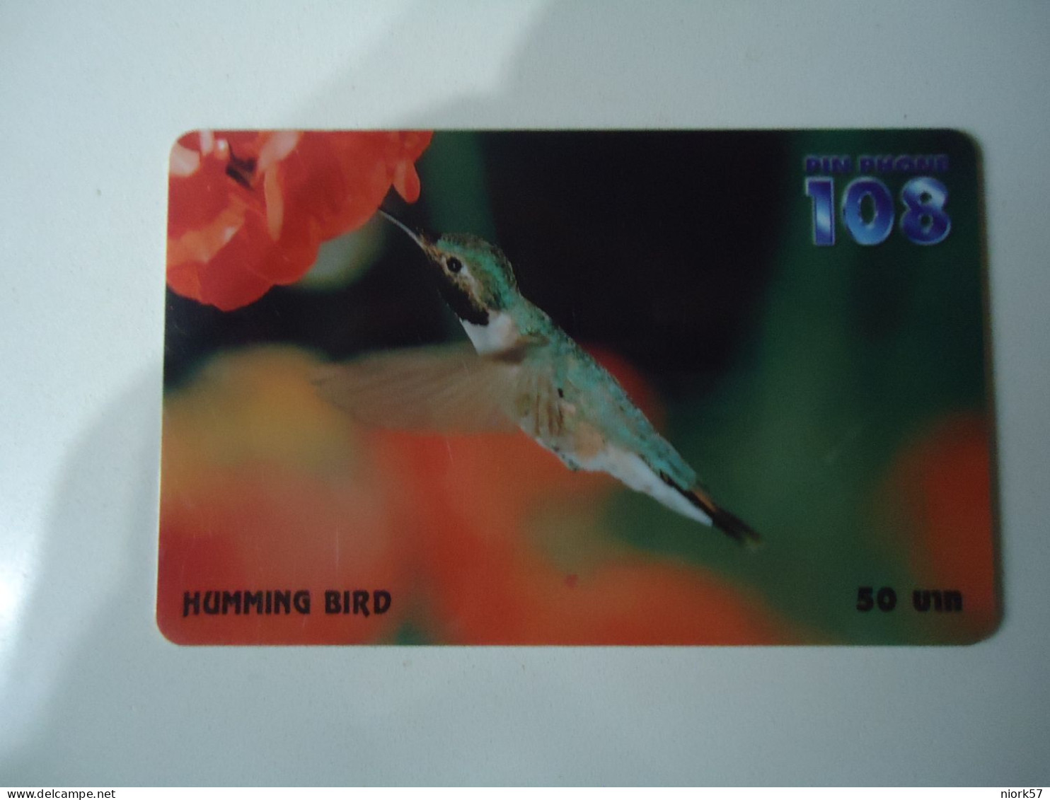 THAILAND USED  CARDS PIN 108  BIRD BIRDS - Sperlingsvögel & Singvögel