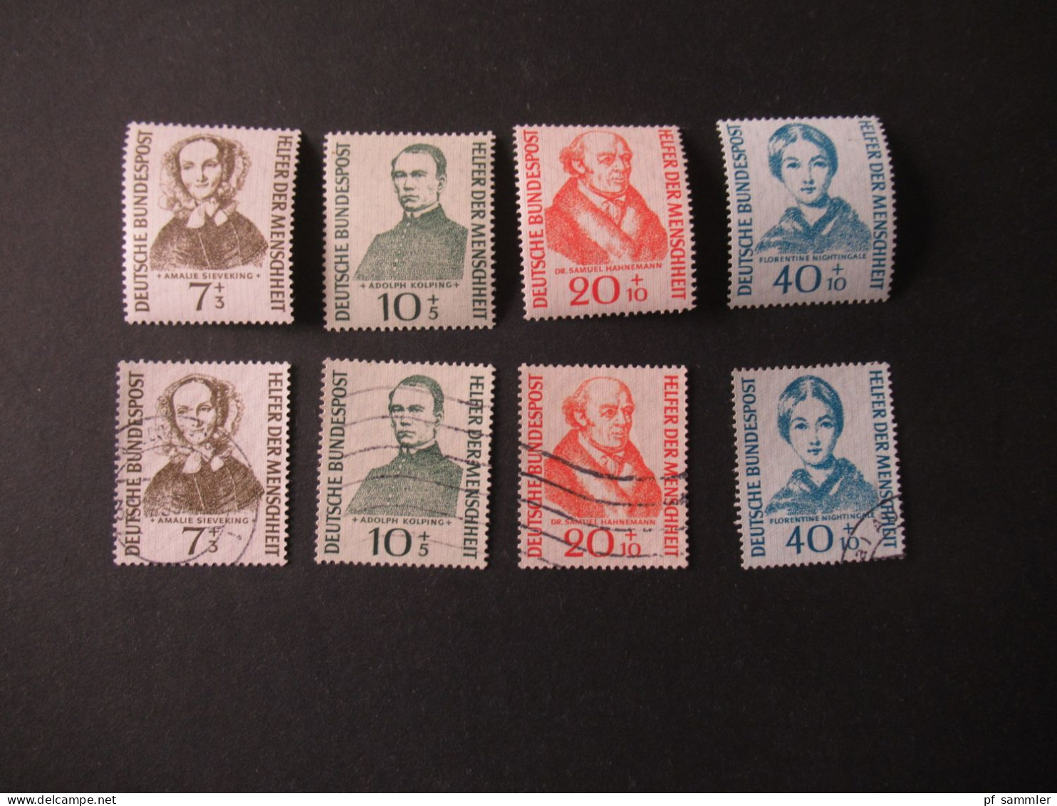 BRD 1955 Wohlfahrt Helfer Der Menschheit Mi.Nr.222 - 225 Satz ** Und Gestempelt KW 85€ - Unused Stamps