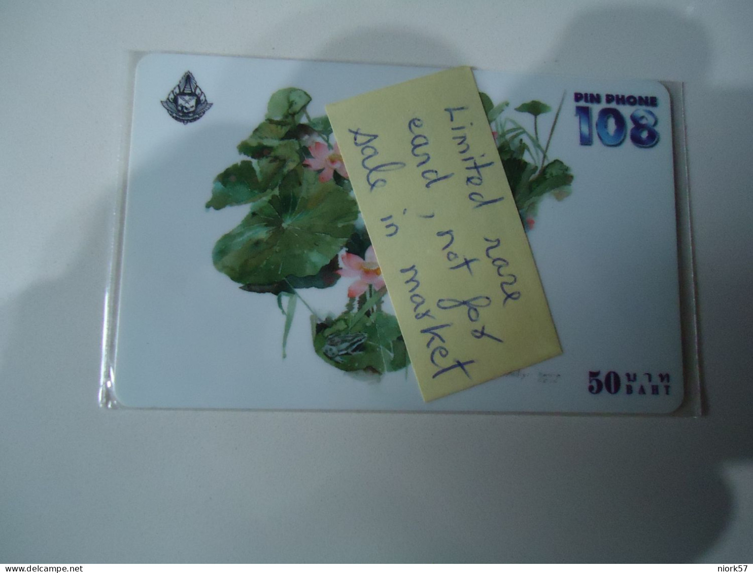 THAILAND USED  LIMITED  NOT FOR SALE CARDS PIN 108 FLOWERS - Fleurs