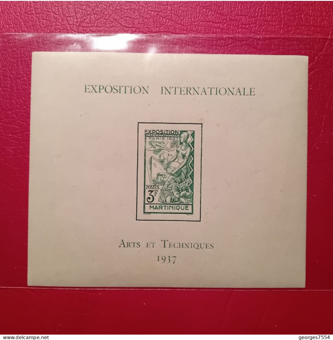 BLOC - MARTINIQUE - EXPOSITION INTERNATIONALE - PARIS 1937 - ARTS ET TECHNIQUES  NEUF** - 1937 Exposition Internationale De Paris