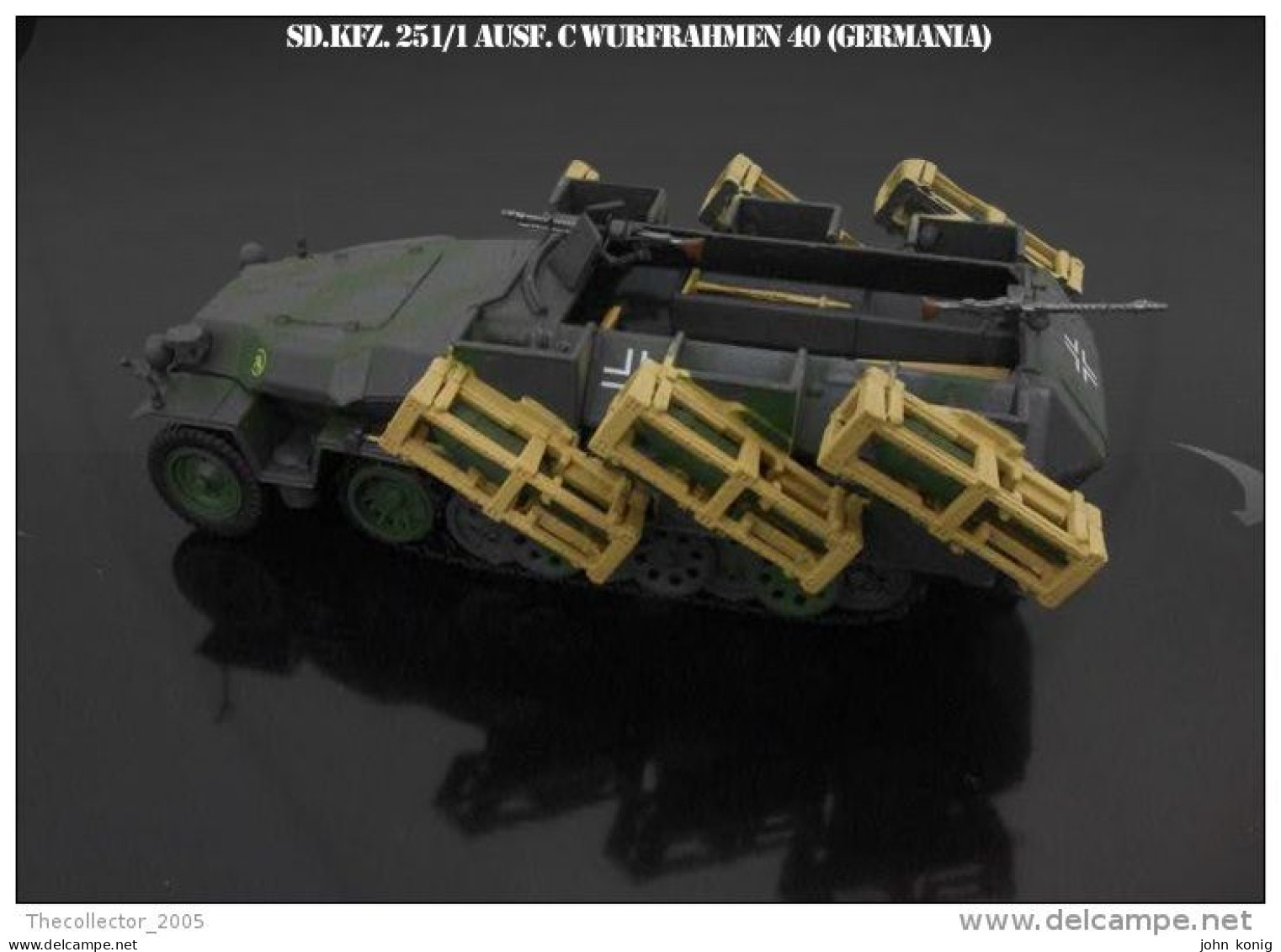 MILITARY DIE CAST MODEL (CARRO ARMATO-MEZZI MILITARI-ARMOURED TANK) - SD.KFZ.251-1 AUSF. C MIT WURFRAHMEN 40-SCALA 1:43 - Chars