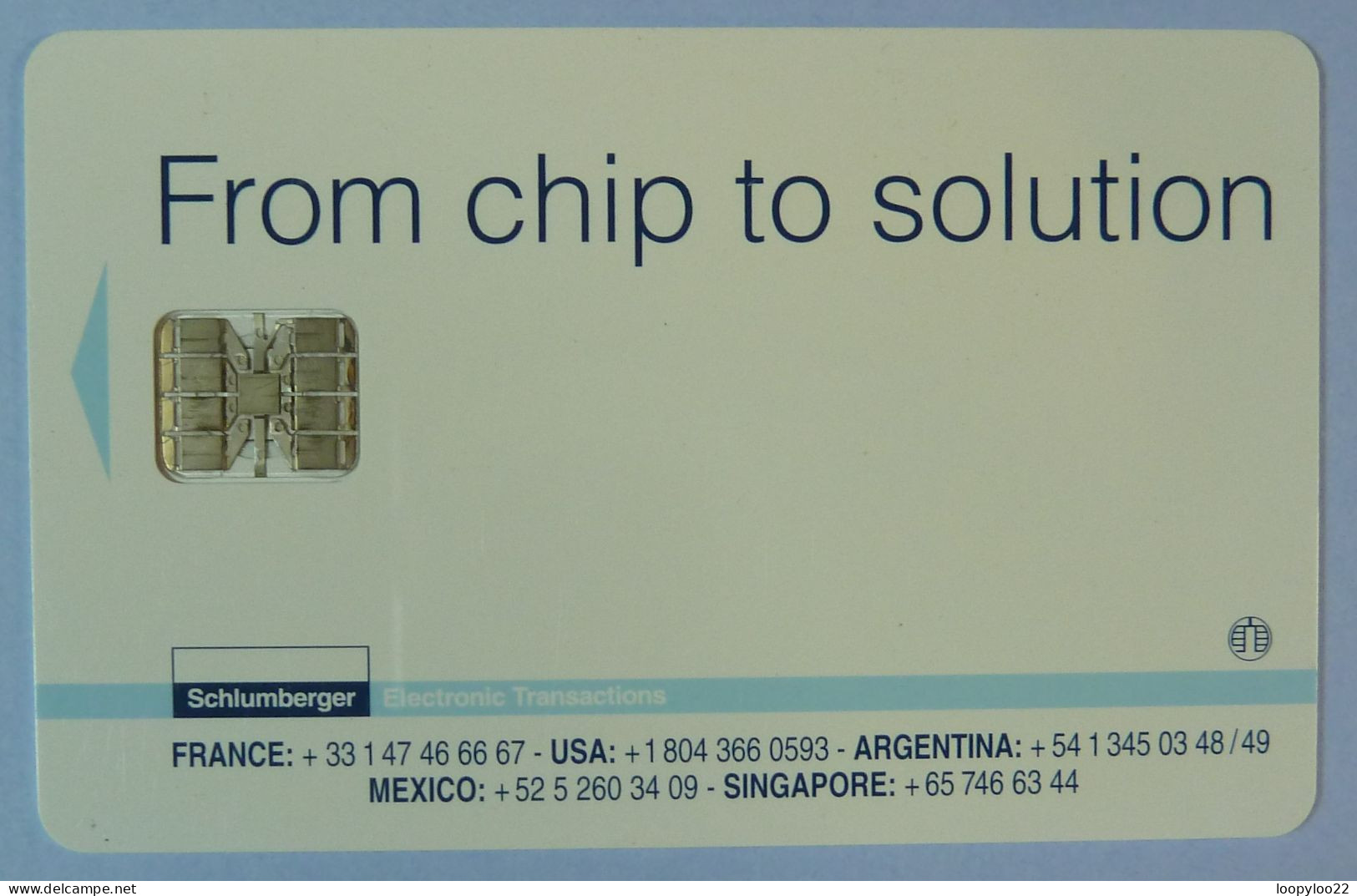 LEBANON - Chip - Test / Demo - Schlumberger - From Chip To Solution - Mint - Errors And Oddities