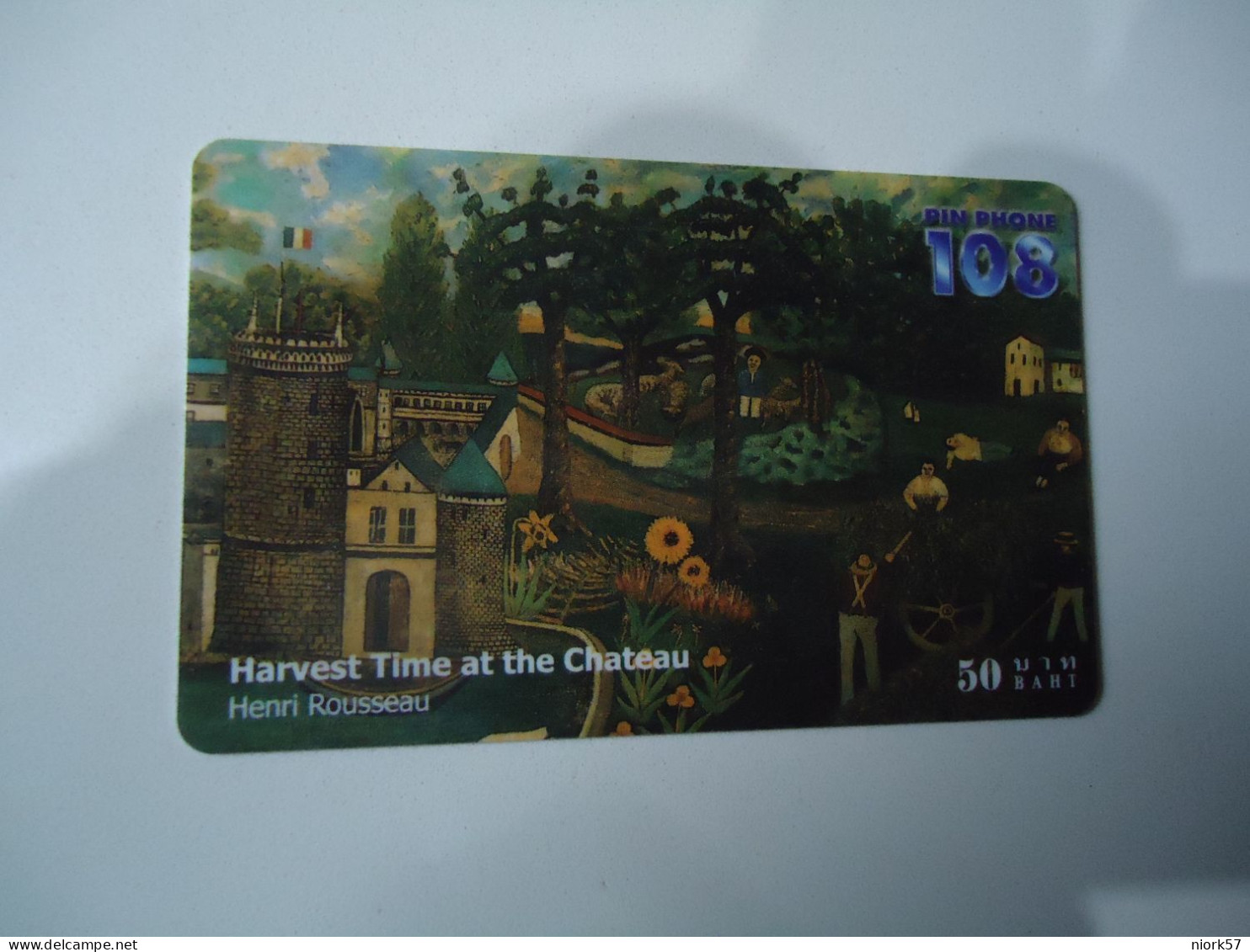 THAILAND USED  CARDS PIN 108 PAINTING HENRI ROUSSEAU - Pintura