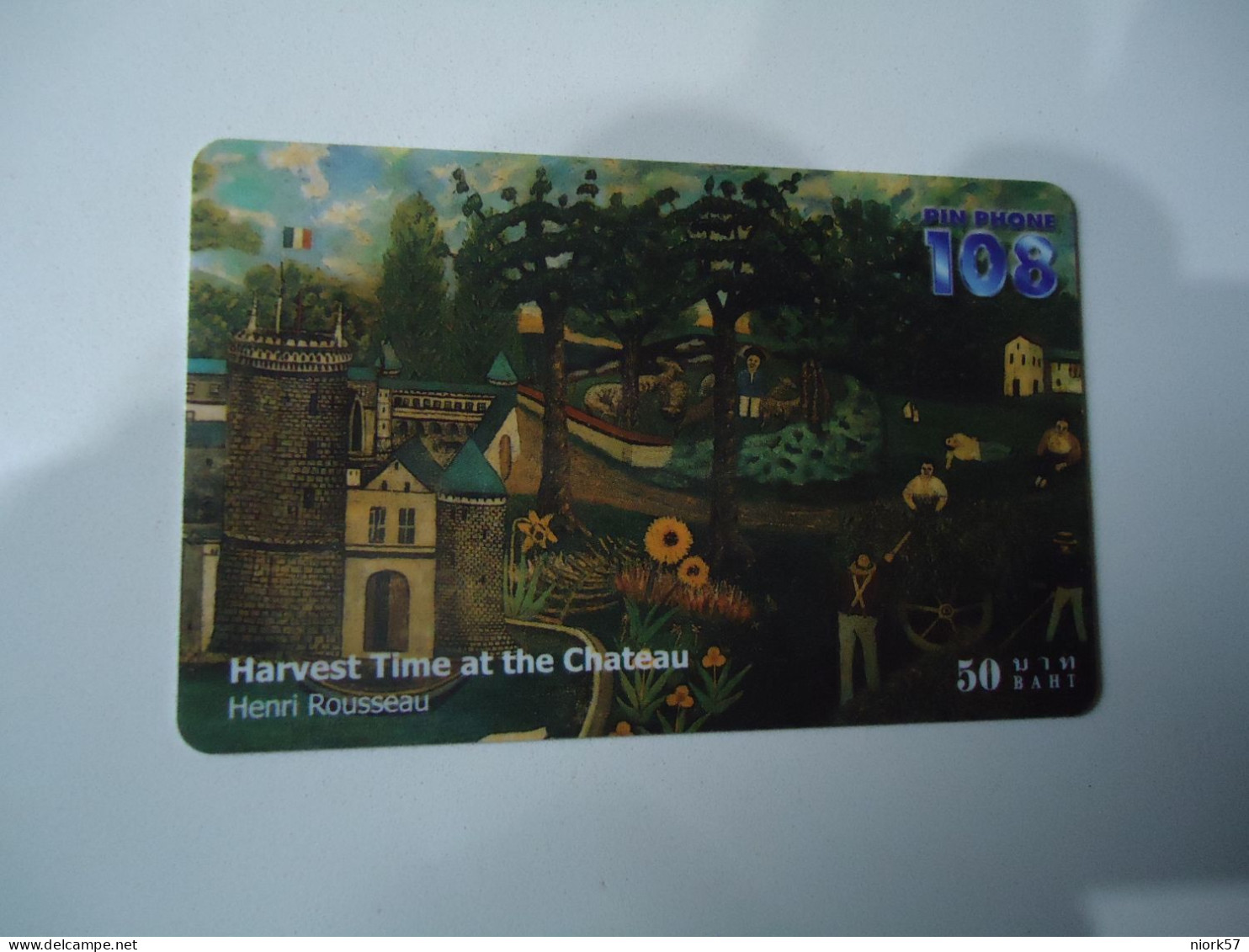 THAILAND USED  CARDS PIN 108 PAINTING HENRI ROUSSEAU - Pittura