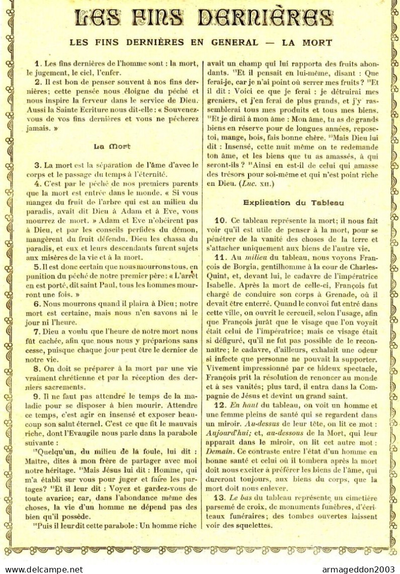 GRAVURE RELIGIEUSE XIXème Siècle 1891 LA PRIERE - LA SALUTATION ANGELIQUE - Religieuze Kunst