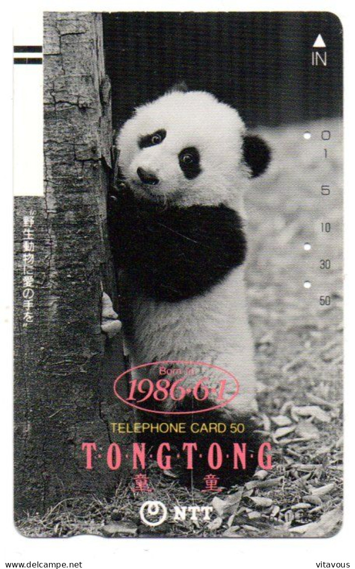 Panda Ours Bear Télécarte Phonacard Card Japon (F 392) - Dschungel