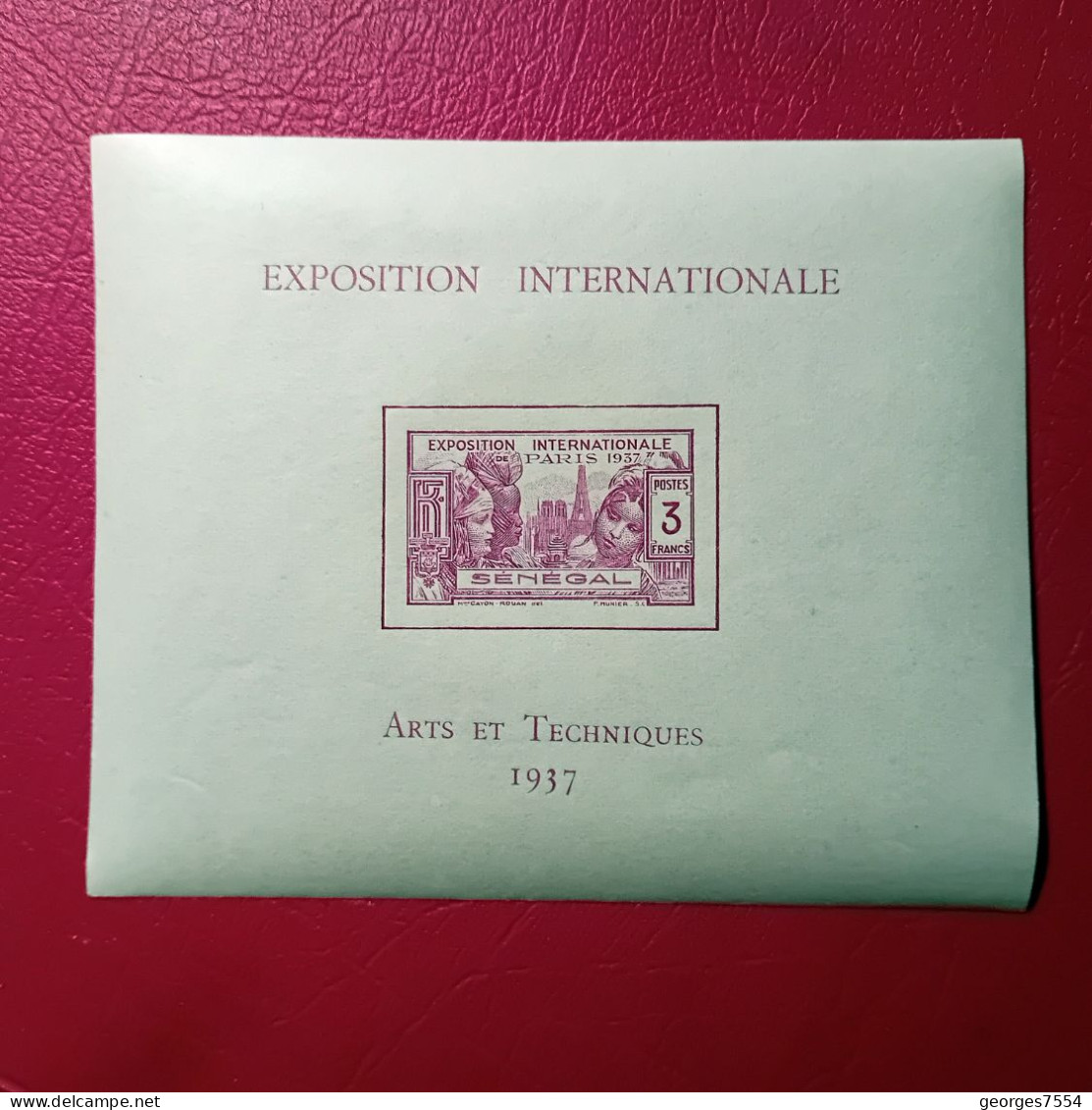 BLOC - SENEGAL - EXPOSITION INTERNATIONALE - PARIS 1937 - ARTS ET TECHNIQUES  NEUF** - 1937 Exposition Internationale De Paris