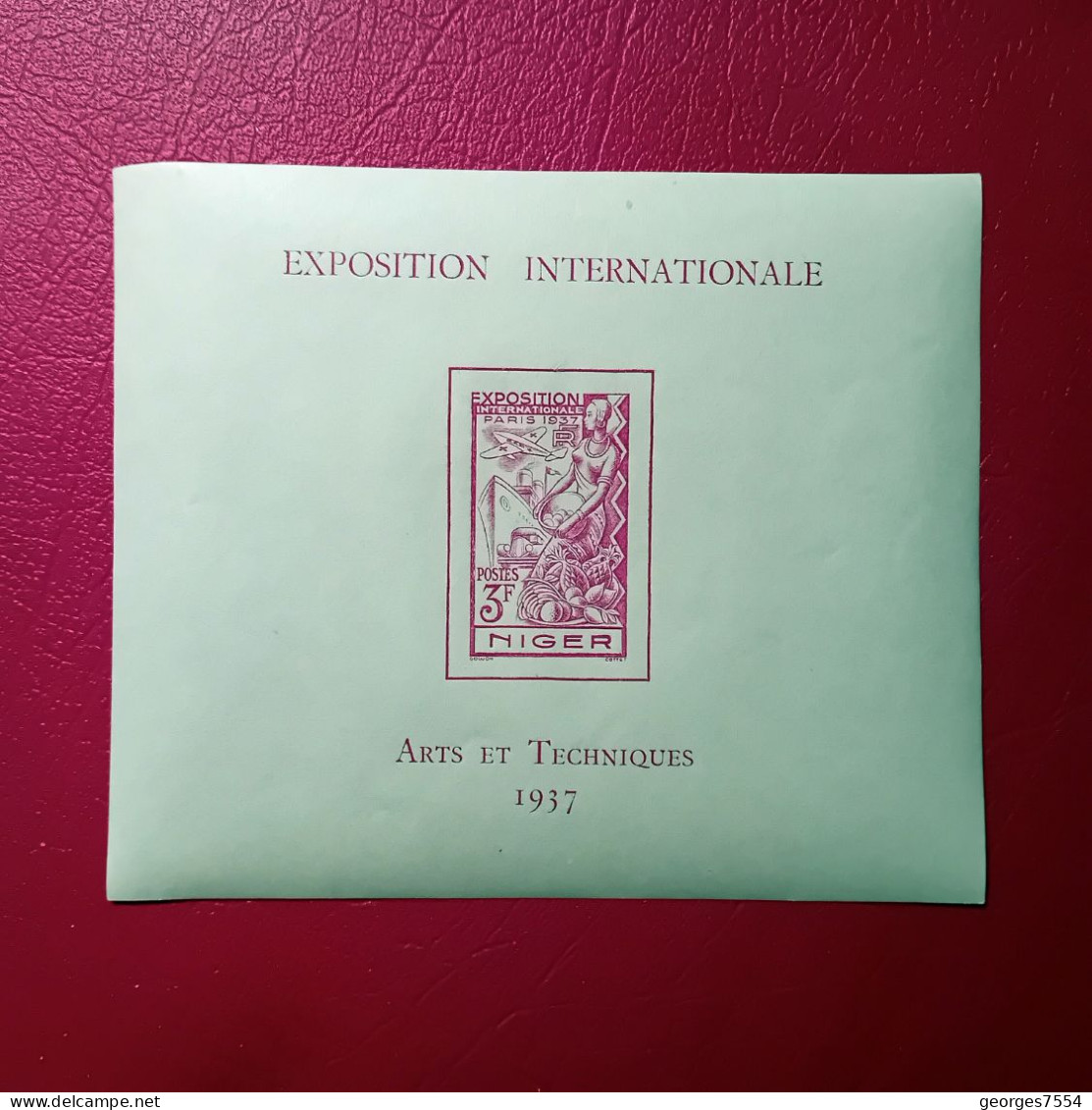 BLOC - NIGER  - EXPOSITION INTERNATIONALE - PARIS 1937 - ARTS ET TECHNIQUES  NEUF** - 1937 Exposition Internationale De Paris