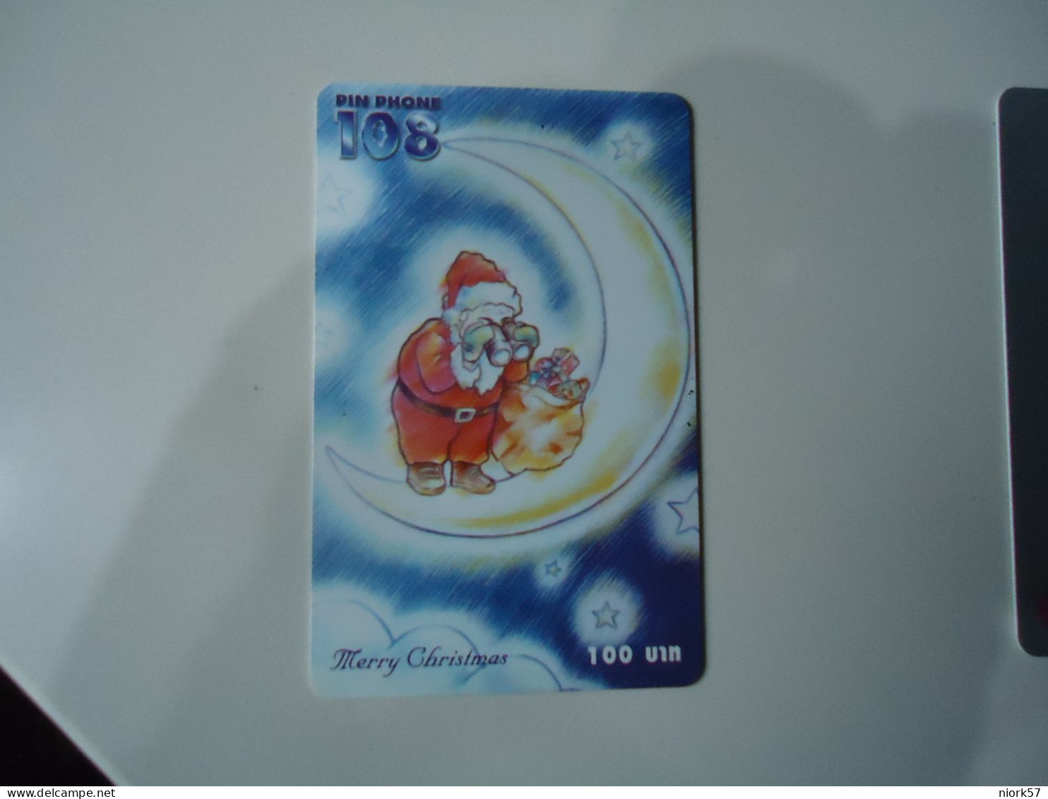 THAILAND USED   CARDS PIN 108  HAPPY NEW YEAR  SANTA CLOUS - Noel