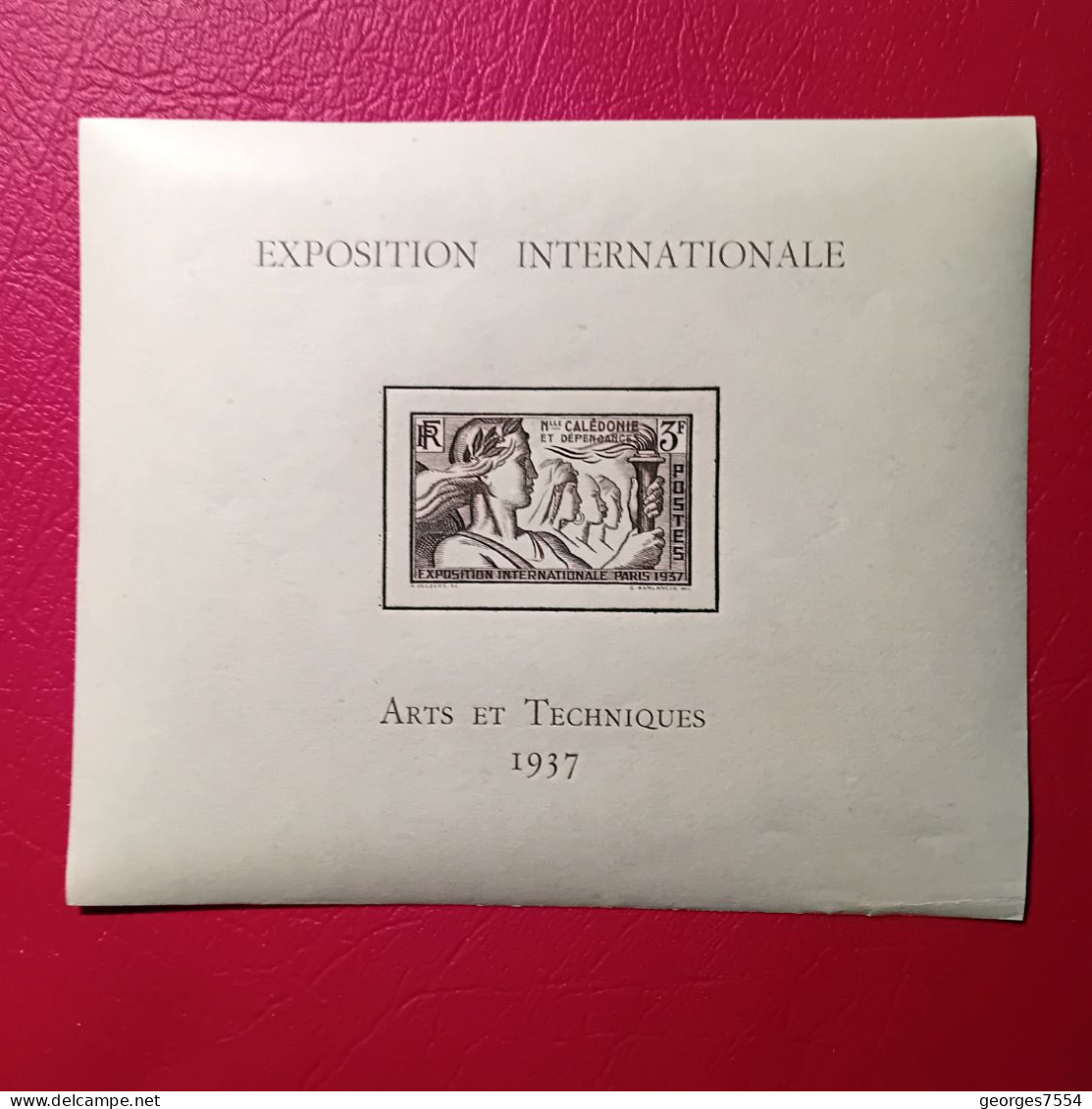 BLOC - Nouv. CALEDONIE Et DEPENDANCES - EXPOSITION INTERNATIONALE - PARIS 1937 - ARTS ET TECHNIQUES  NEUF** - 1937 Exposition Internationale De Paris