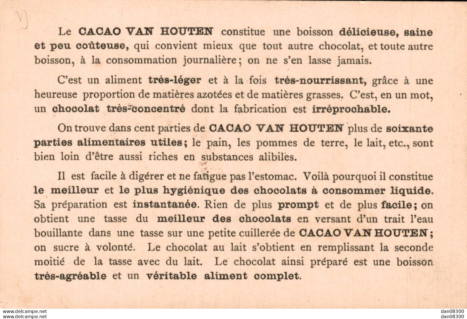 LE CHARLATAN D'APRES JAN STEEN PUBLICITE VANTANT LES QUALITES DU CHOCOLAT VAN HOUTEN - Van Houten