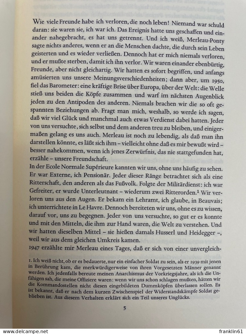 Freundschaft Und Ereignis : Begegnung Mit Merleau-Ponty. - Filosofía