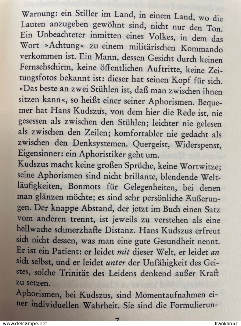 Jaworte, Neinworte : Aphorismen. - Philosophy