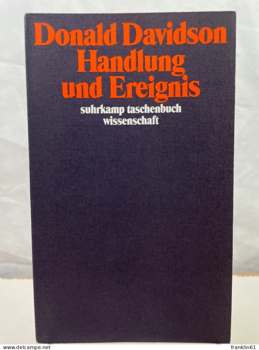 Handlung Und Ereignis. - Philosophy