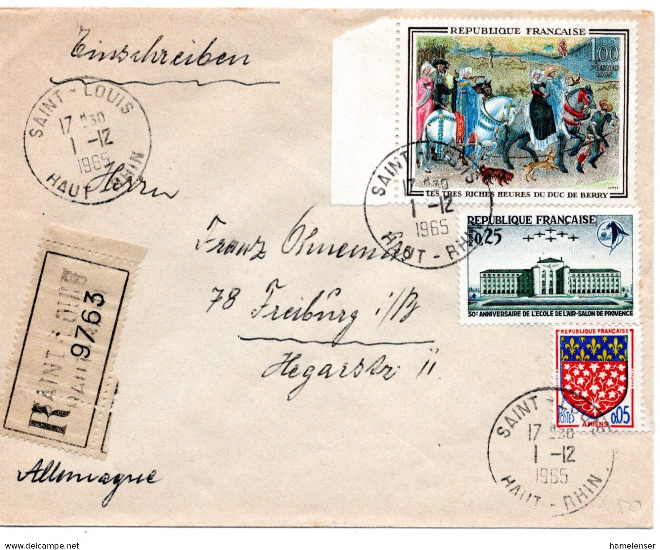 73254 - Frankreich - 1965 - 1,00F Gemaelde MiF A R-Bf SAINT-LOUIS -> Westdeutschland - Covers & Documents