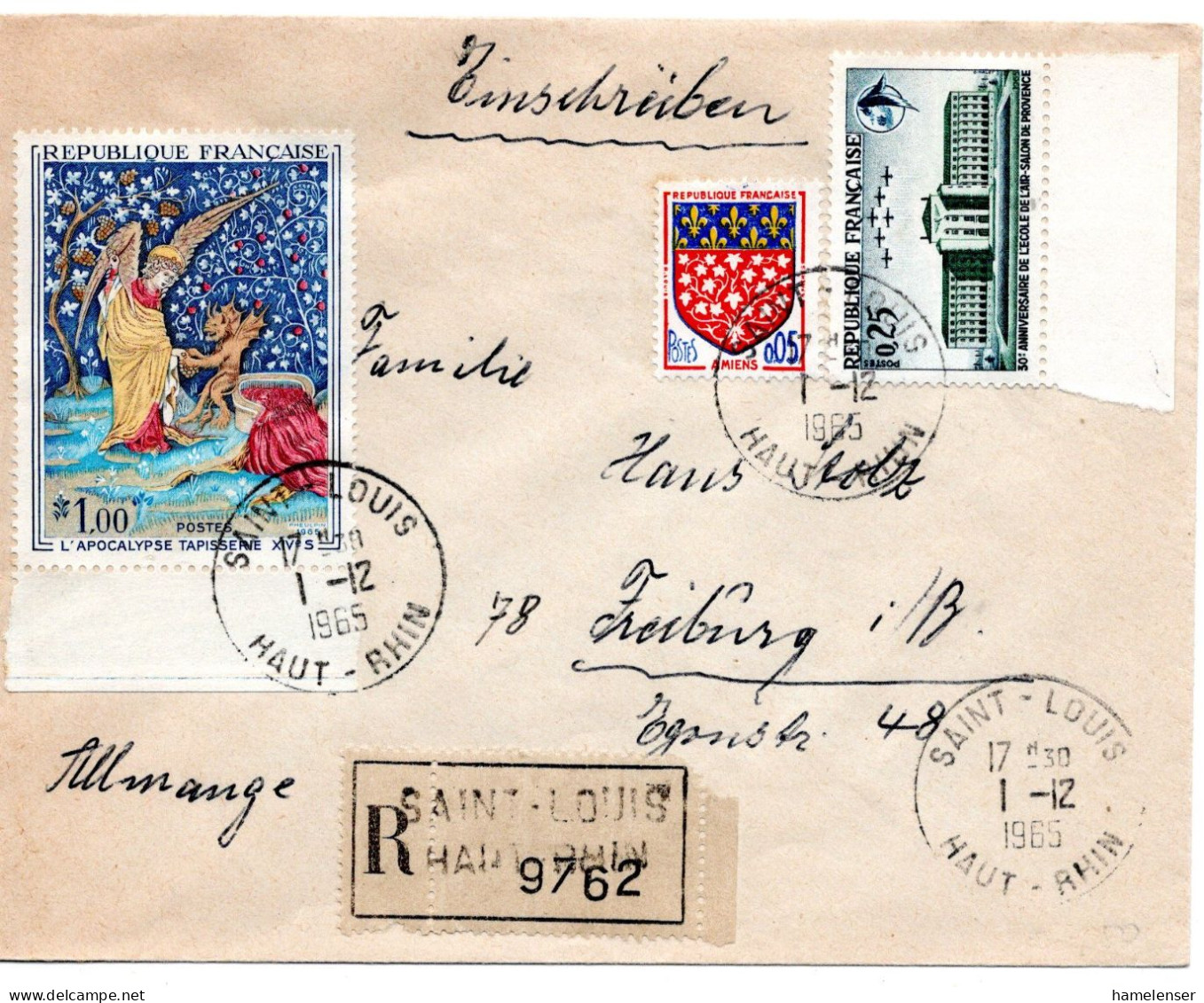 73255 - Frankreich - 1965 - 1,00F Gemaelde MiF A R-Bf SAINT-LOUIS -> Westdeutschland - Cartas & Documentos