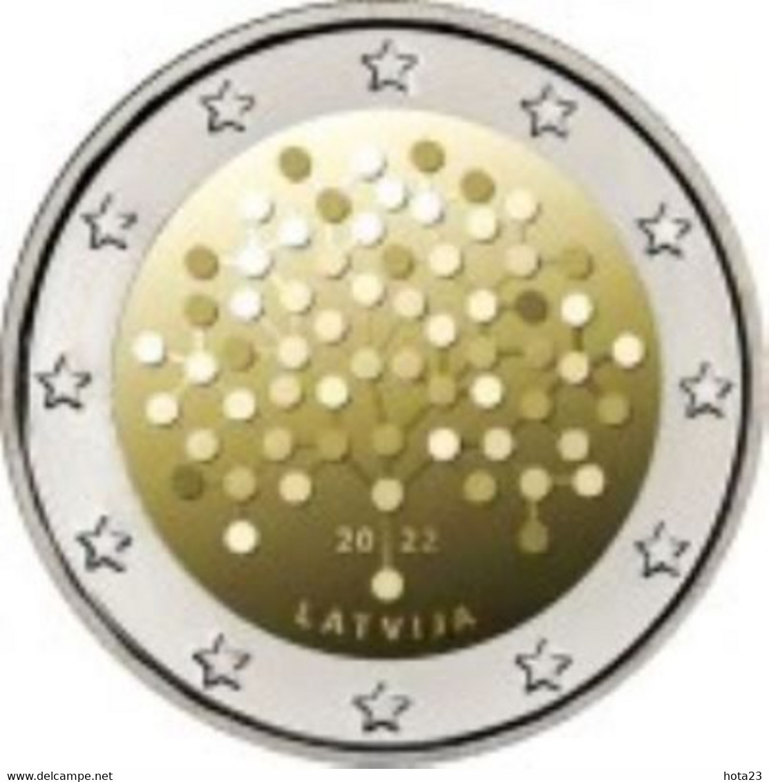 2 Euro Coin , Munze Latvia, Lettonia , Lettland  2022 -100 Years For The Bank Of Latvia UNC - Lettonia