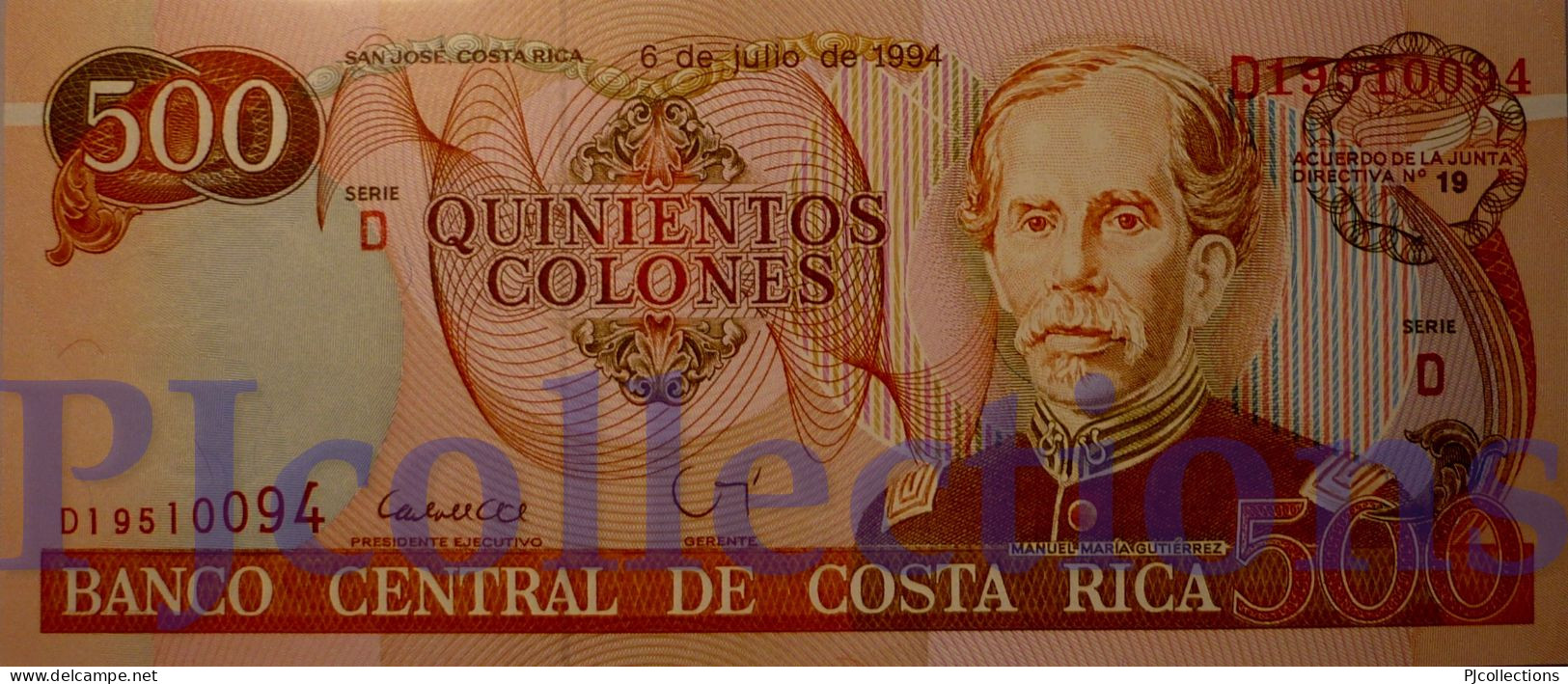 COSTA RICA 500 COLONES 1994 PICK 262a UNC - Costa Rica