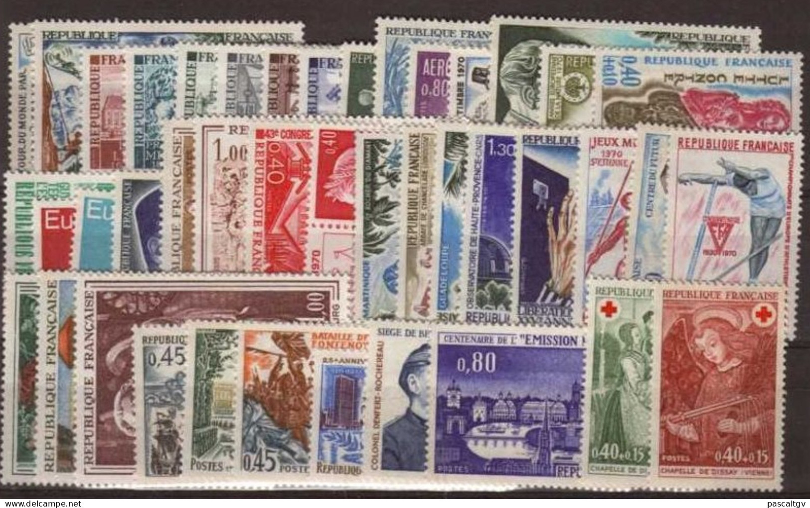 FRANCE - 1970 - N° 1621 à 1662 ** - 42 Tbs - ( Cote 27,00 E) - PARFAIT état - Luxe - 1970-1979