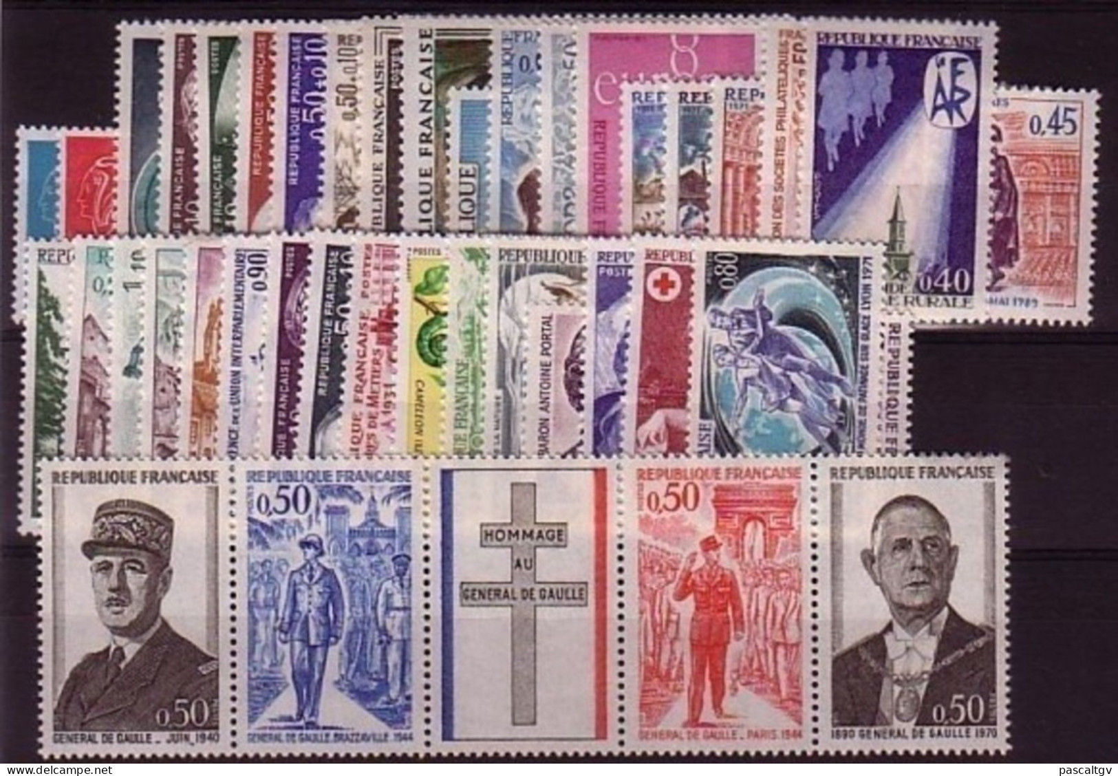 FRANCE - 1971 - N° 1663 à 1701 ** - 39 Tbs - ( Cote 26,00 E) - PARFAIT état - Luxe - 1970-1979