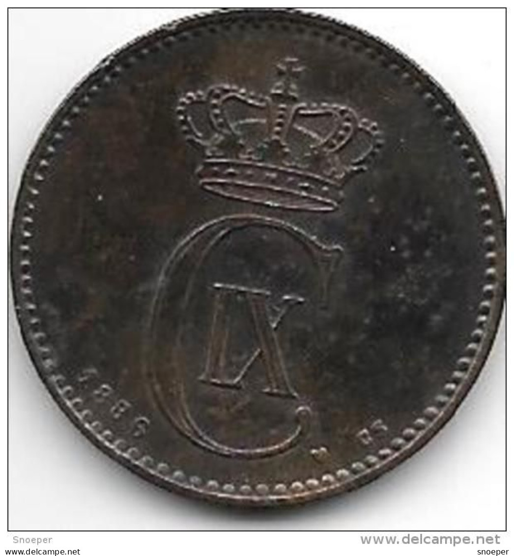 *Denmark 2 Ore  1886  Km 793.1  Vf+ Catalog Val 22,50$ - Danemark
