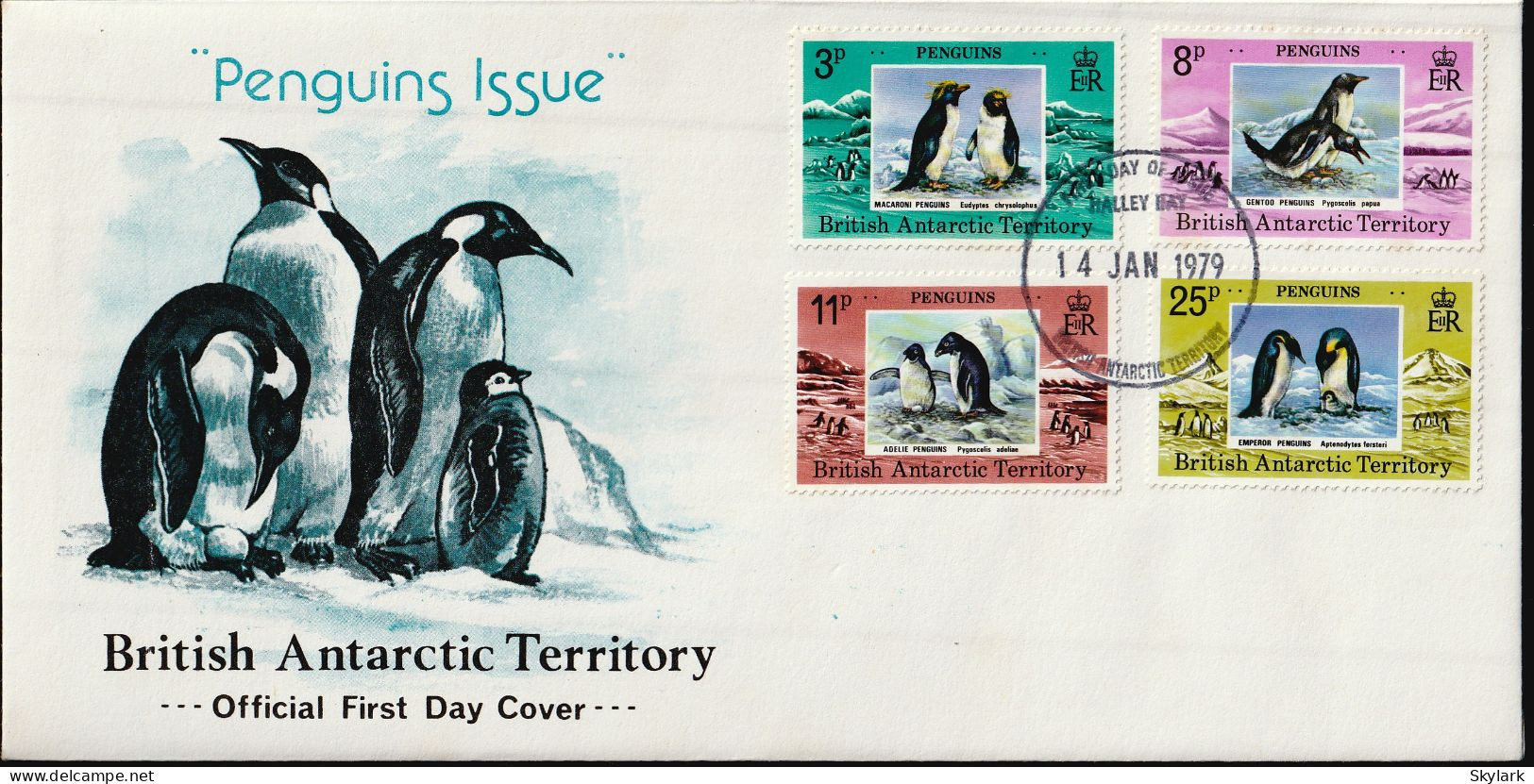 British Antarctic Territory   .   1979   .  "Penguins"   .   First Day Cover - 4 Stamps - FDC