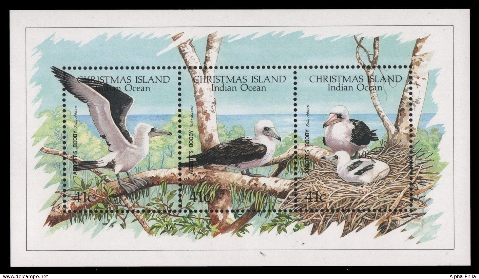 Weihnachtsinsel 1990 - Mi-Nr. Block 5 ** - MNH - Vögel / Birds - Christmas Island