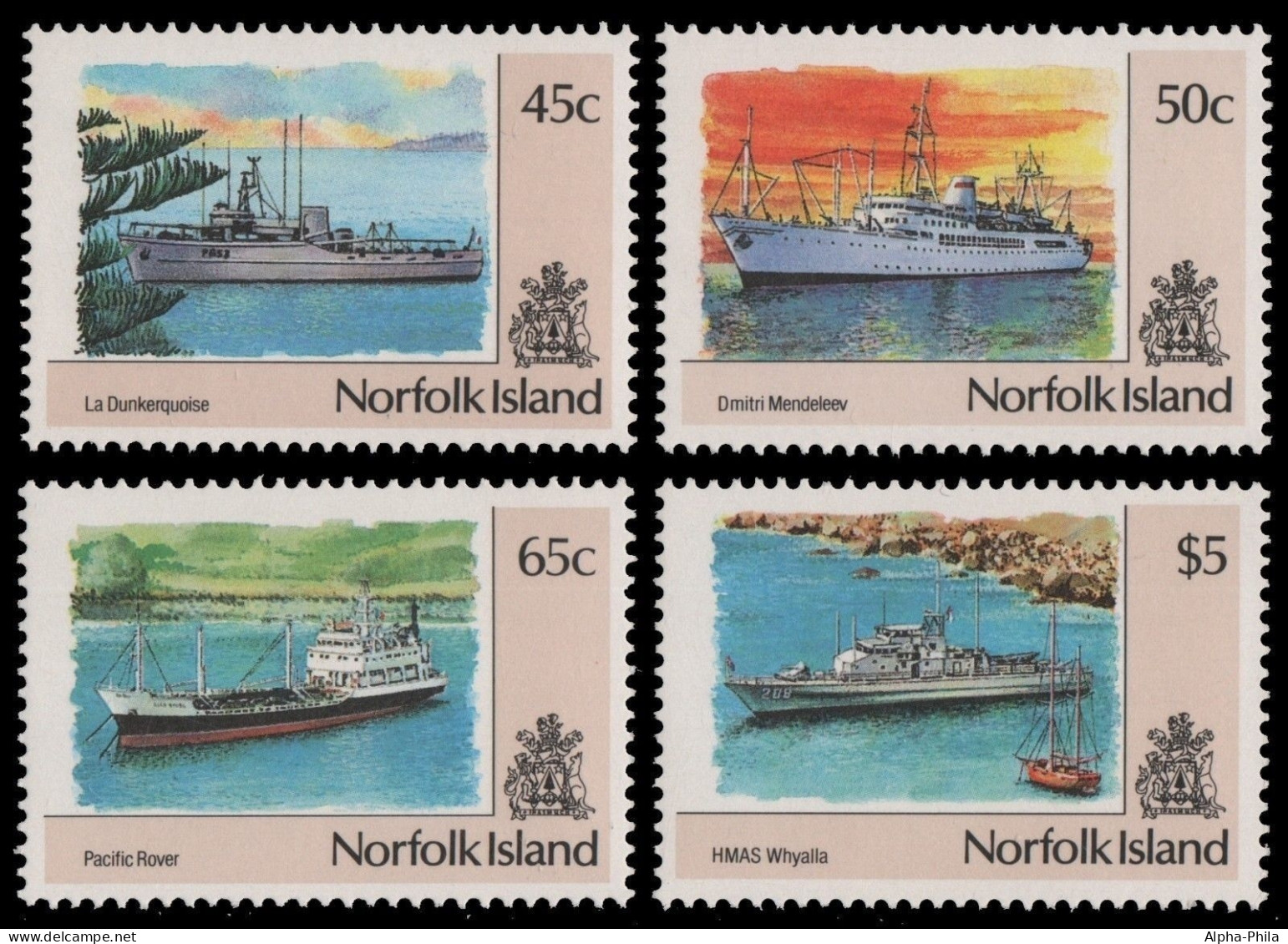 Norfolk-Insel 1991 - Mi-Nr. 495-498 ** - MNH - Schiffe / Ships - Norfolk Island