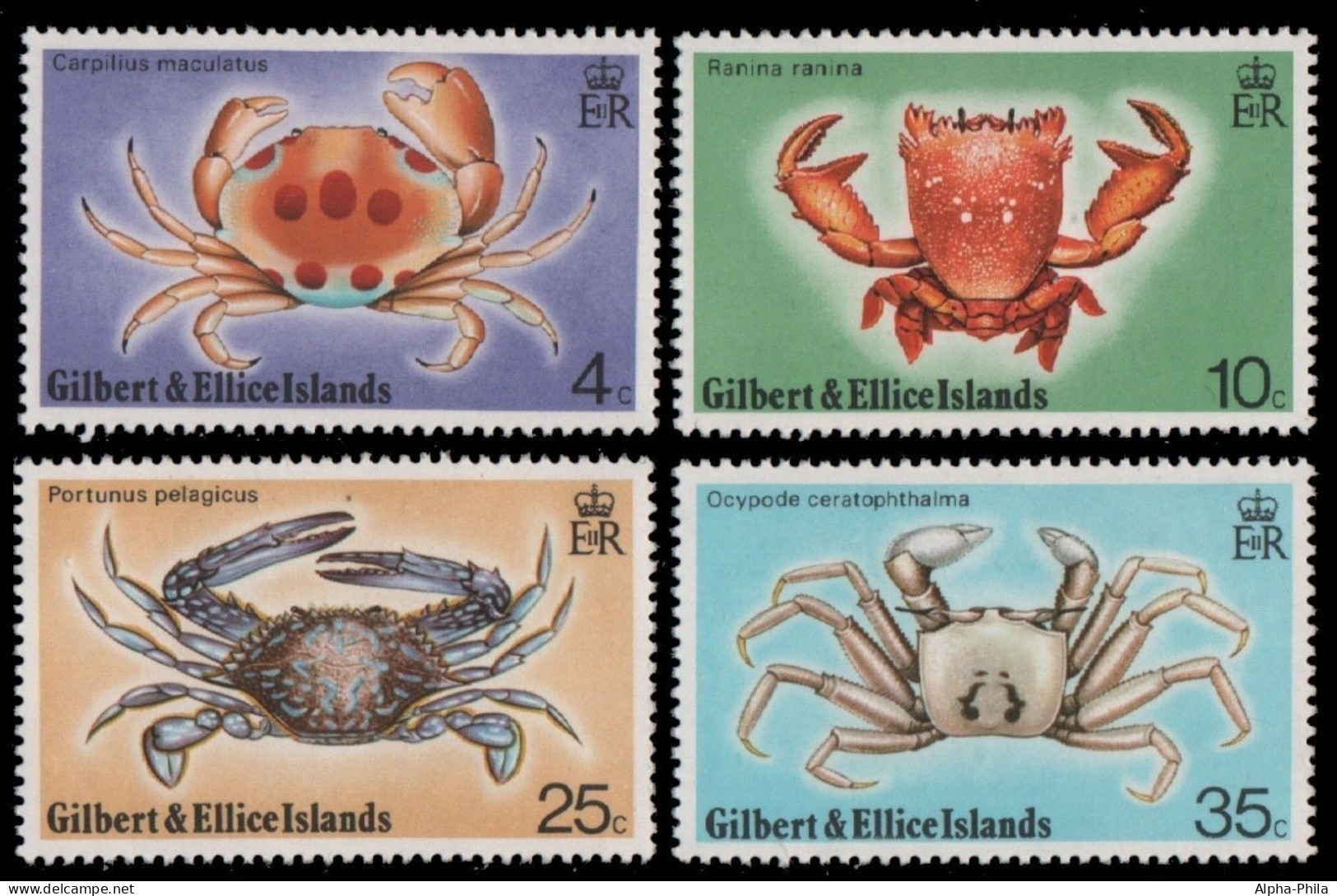 Gilbert Und Ellice 1975 - Mi-Nr. 232-235 ** - MNH - Krabben / Crabs - Isole Gilbert Ed Ellice (...-1979)