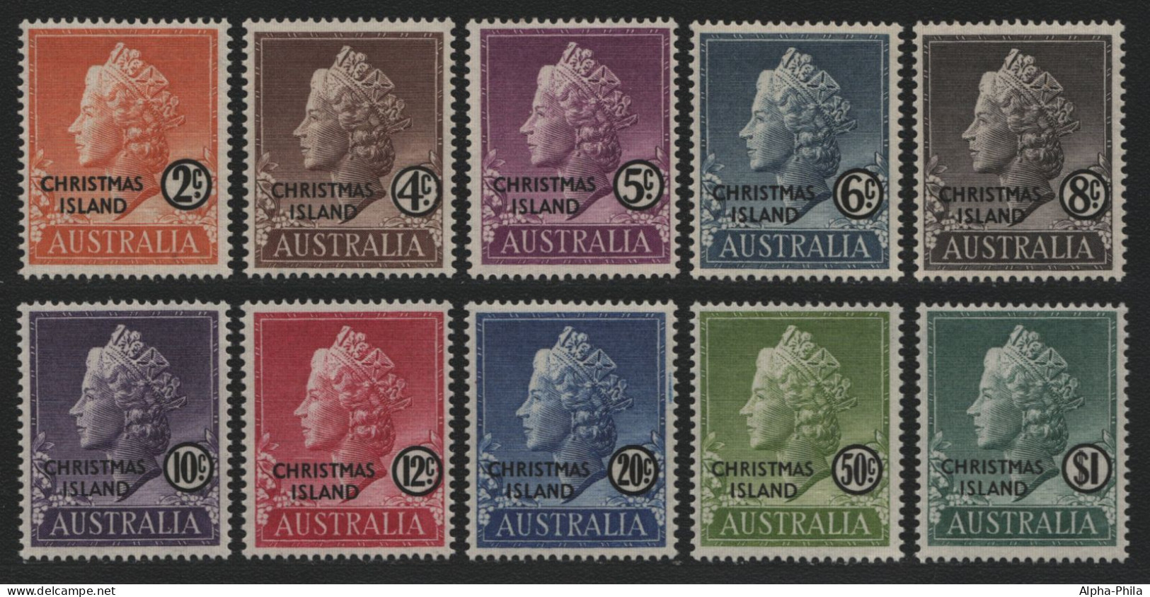 Weihnachtsinsel 1958 - Mi-Nr. 1-10 ** - MNH - Queen Elizabeth II (I) - Christmas Island