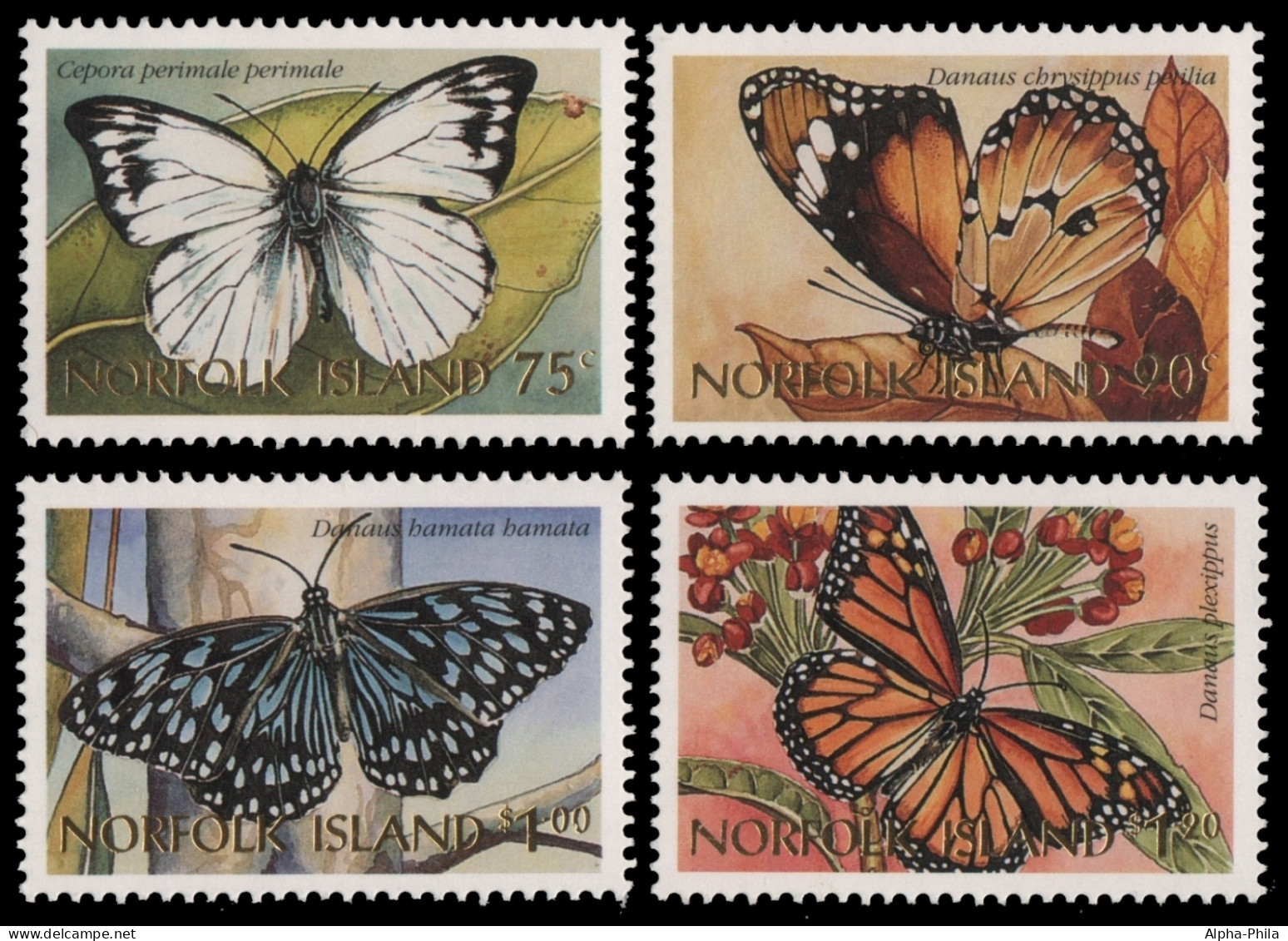 Norfolk-Insel 1997 - Mi-Nr. 628-631 ** - MNH - Schmetterlinge / Butterflies - Norfolk Island