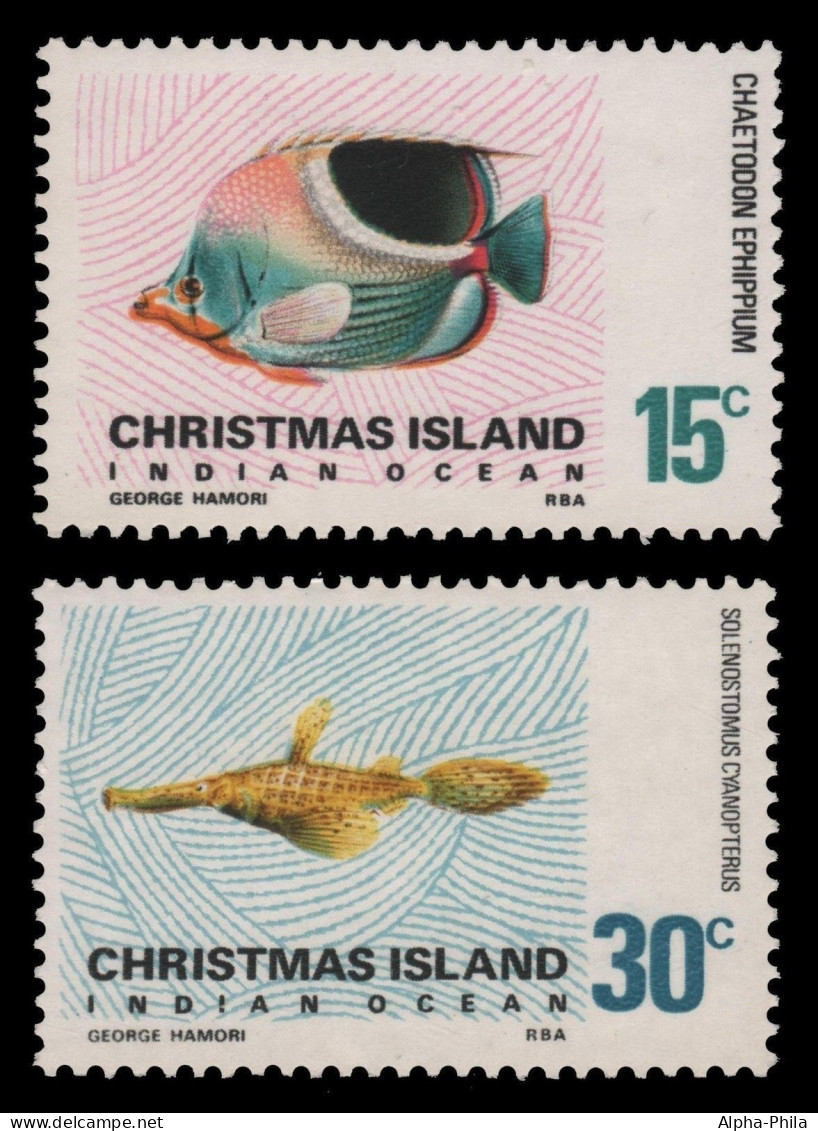 Weihnachtsinsel 1970 - Mi-Nr. 35-36 ** - MNH - Fische / Fish - Christmas Island