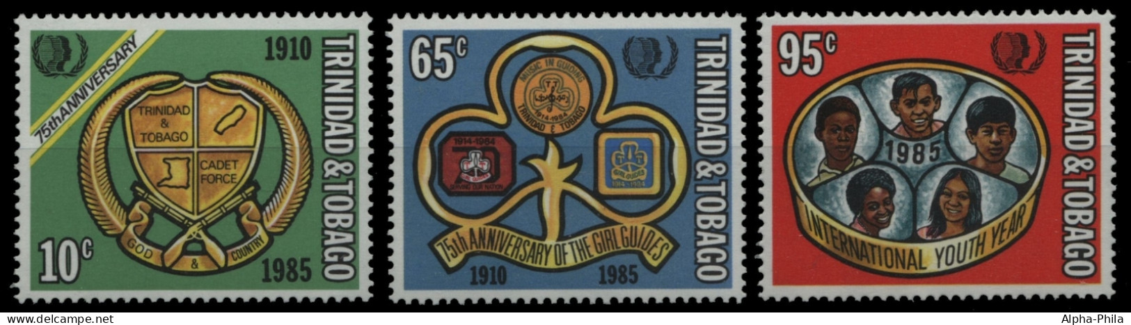 Trinidad & Tobago 1985 - Mi-Nr. 524-526 ** - MNH - Jahr Der Jugend - Trinité & Tobago (1962-...)