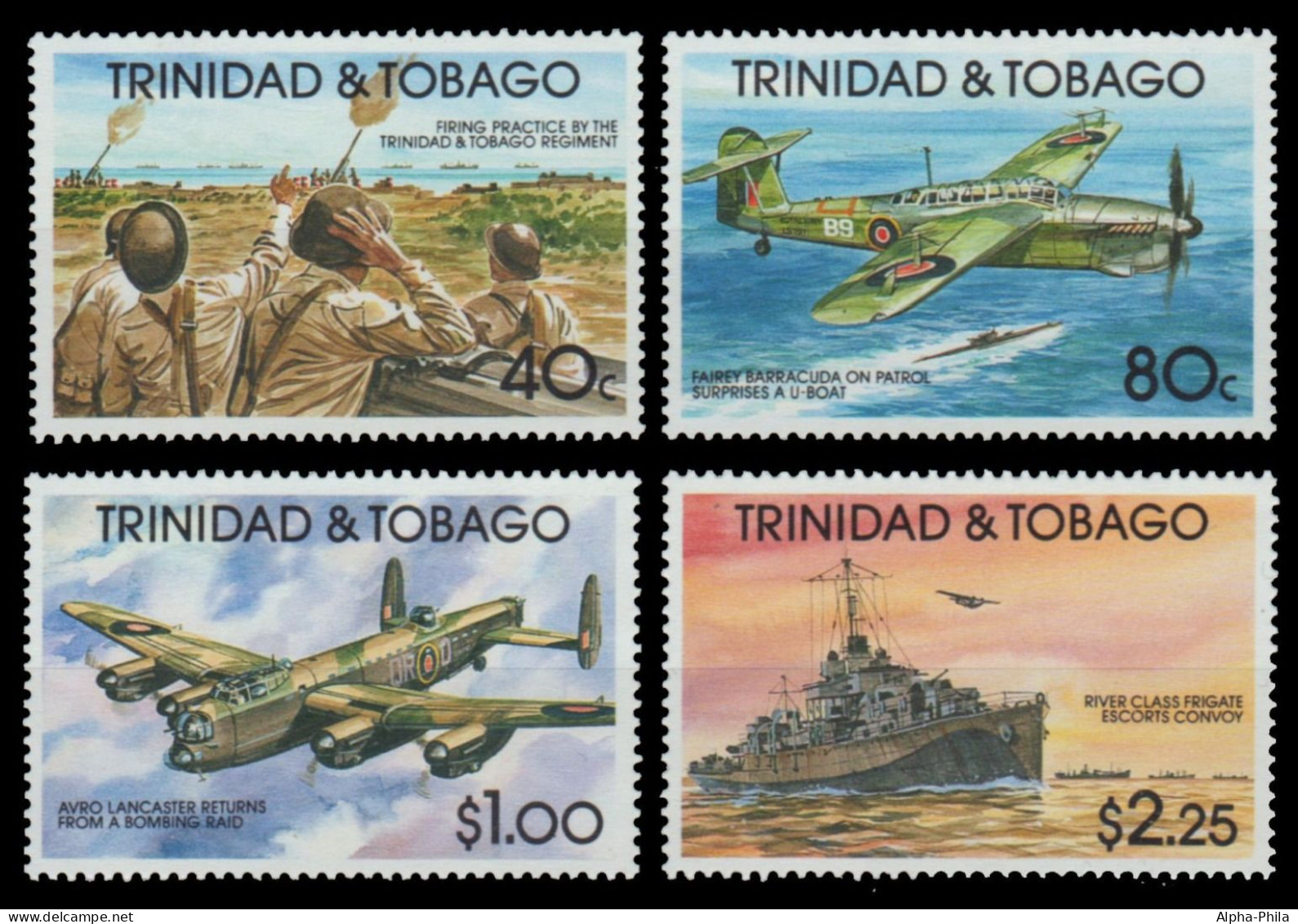 Trinidad & Tobago 1991 - Mi-Nr. 625-628 ** - MNH - Flugzeuge / Airplanes - Trinidad & Tobago (1962-...)