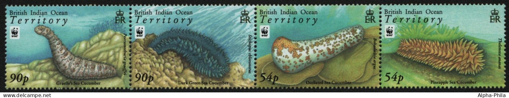 BIOT 2008 - Mi-Nr. 470-473 ** - MNH - ZDR - Meeresleben / Marine Life (II) - Territorio Británico Del Océano Índico