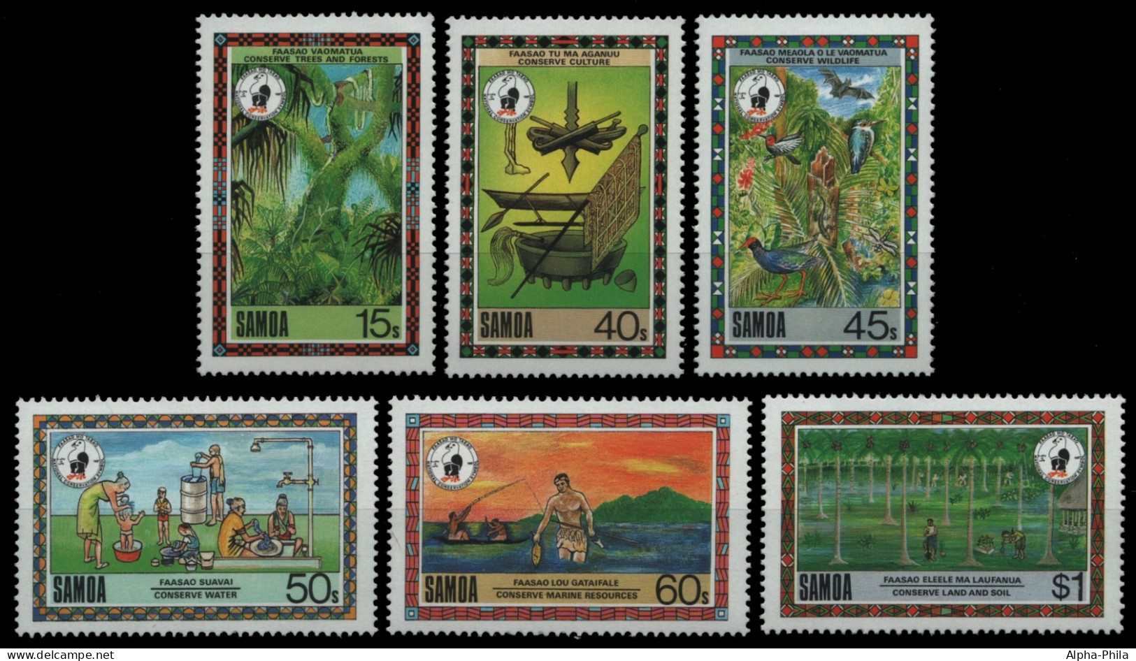 Samoa 1988 - Mi-Nr. 659-664 ** - MNH - Kultur & Umwelt - Samoa Americano