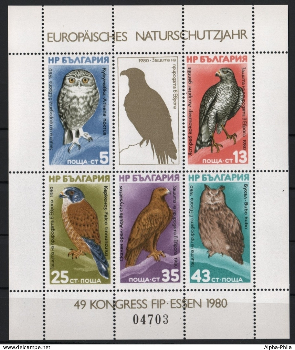 Bulgarien 1980 - Mi-Nr. Block 105 ** - MNH - Europa - Vögel / Birds - 1980