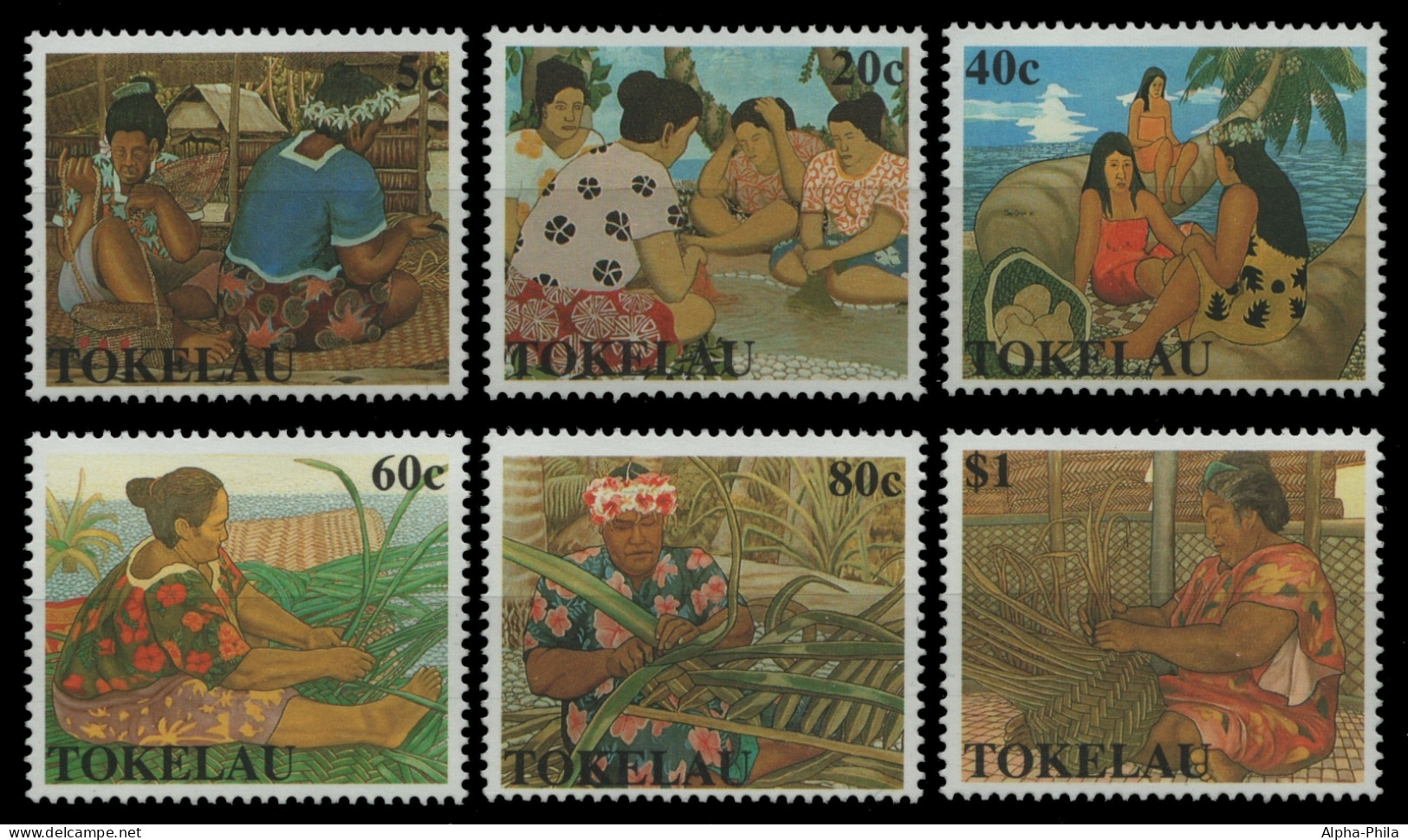 Tokelau 1990 - Mi-Nr. 171-176 ** - MNH - Traditionelles Handwerk - Tokelau