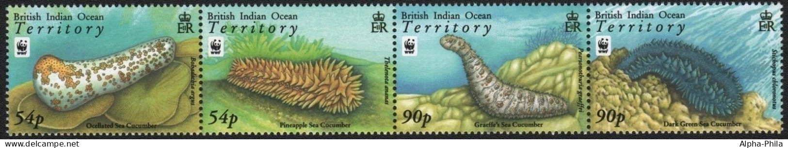 BIOT 2008 - Mi-Nr. 470-473 ** - MNH - ZDR - Meeresleben / Marine Life (I) - Territorio Britannico Dell'Oceano Indiano