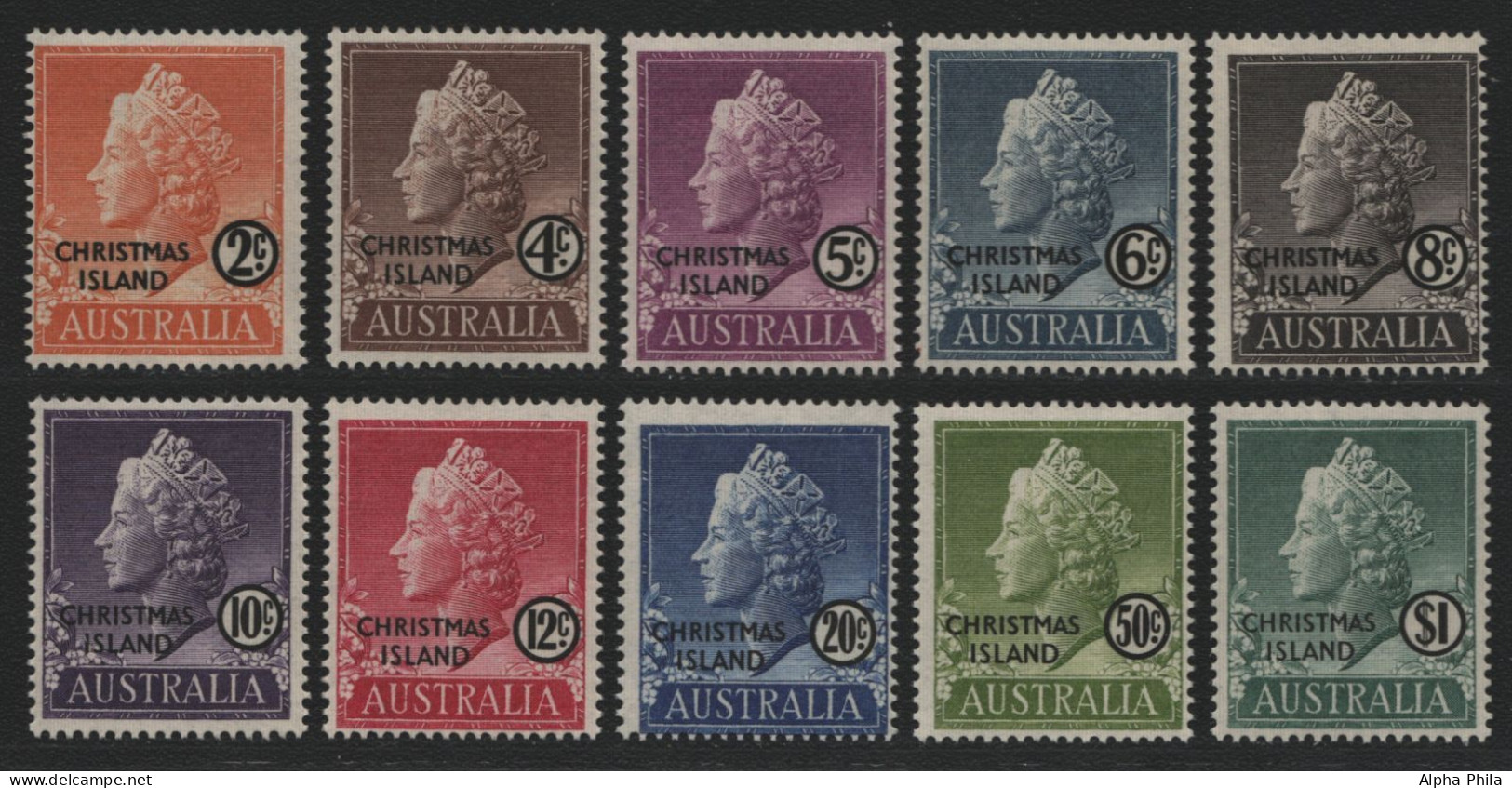 Weihnachtsinsel 1958 - Mi-Nr. 1-10 ** - MNH - Queen Elizabeth II (IV) - Christmas Island