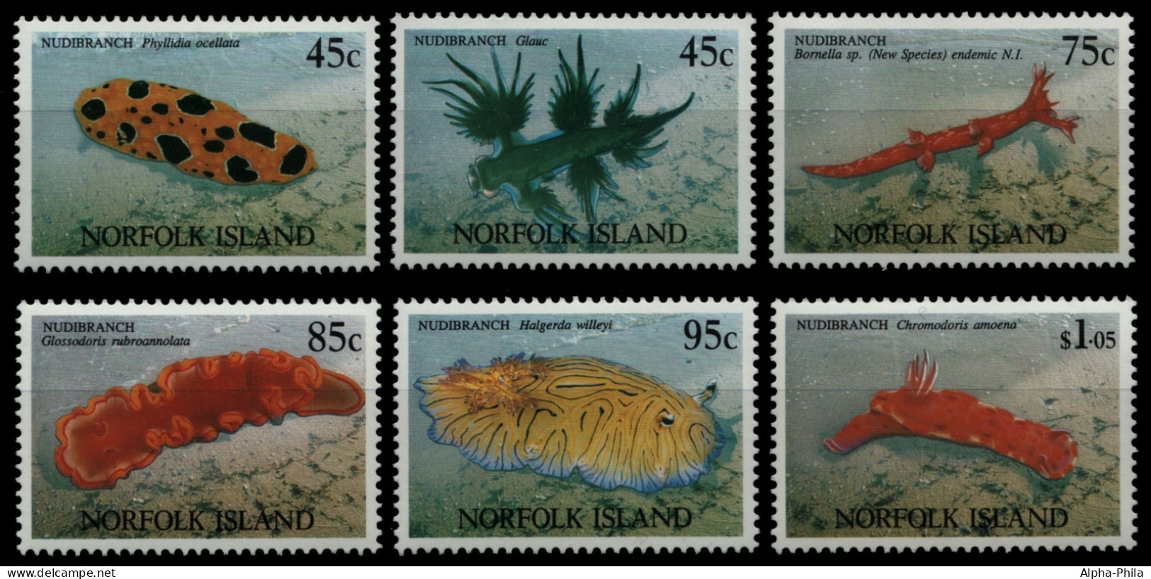 Norfolk-Insel 1993 - Mi-Nr. 544-549 ** - MNH - Meerestiere / Marine Life - Norfolk Island